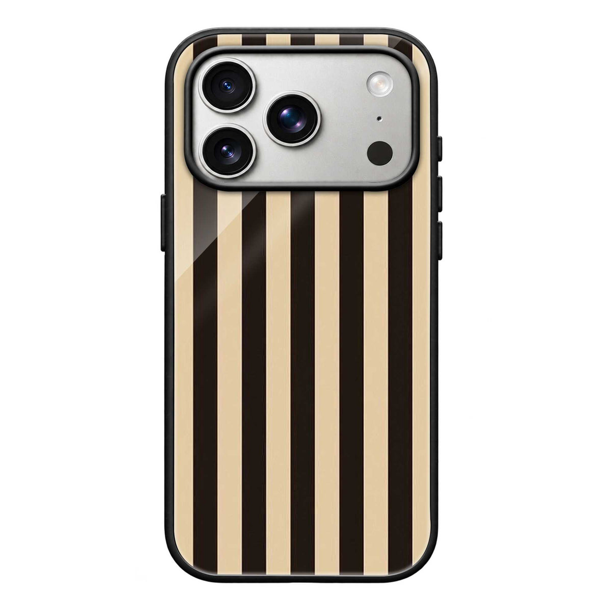 Mocha Stripe Glass Case