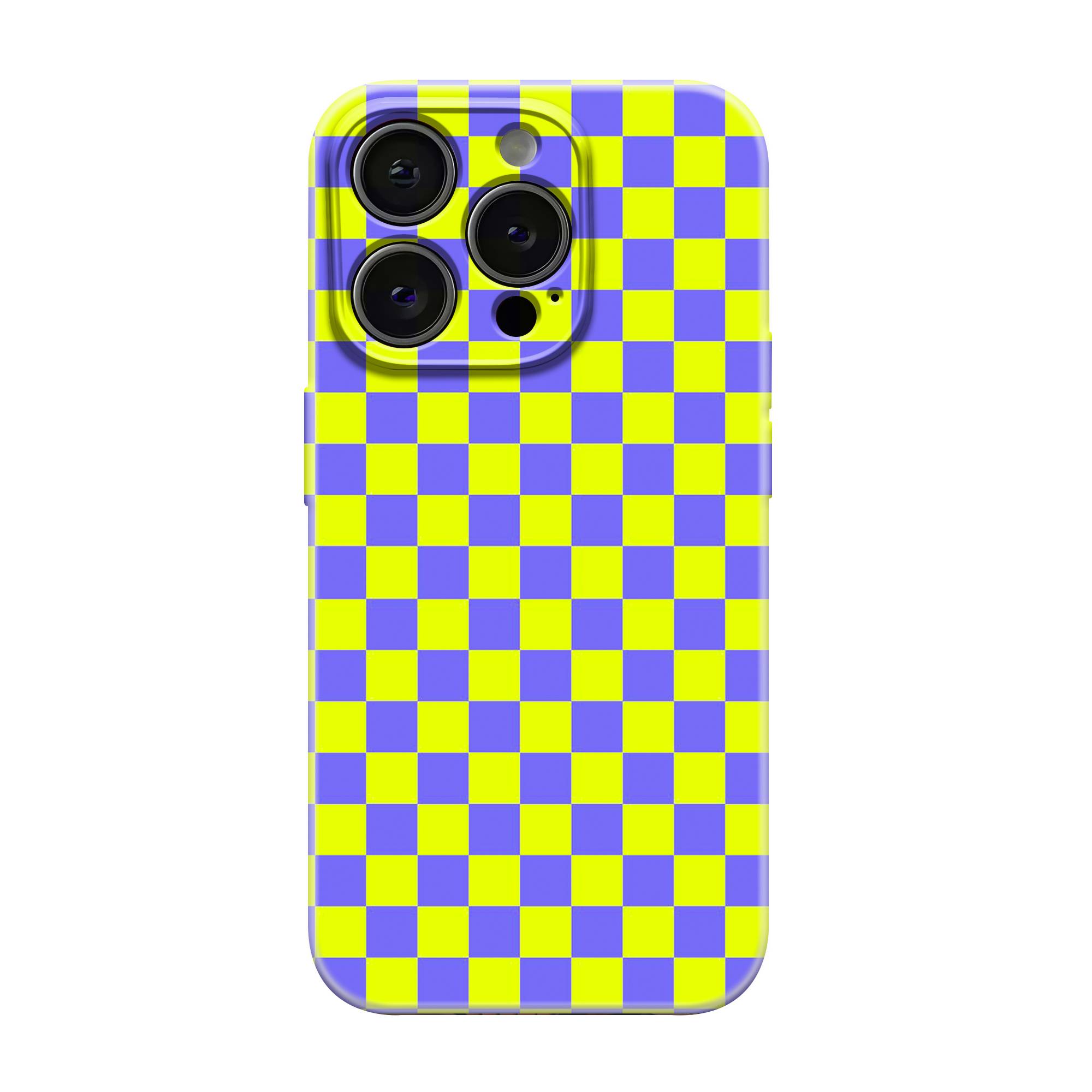 Neon Check Glossy Hard Case
