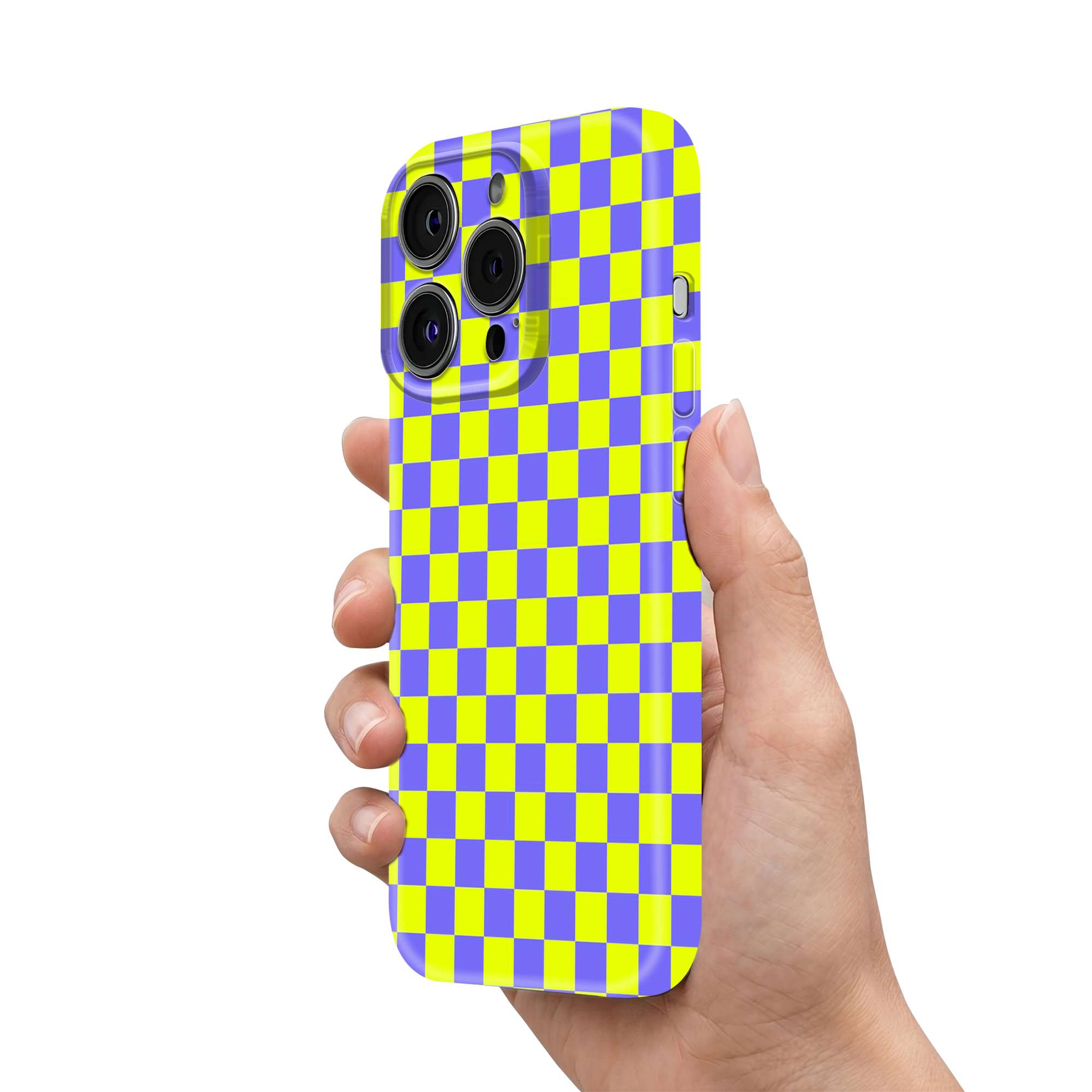 Neon Check Glossy Hard Case