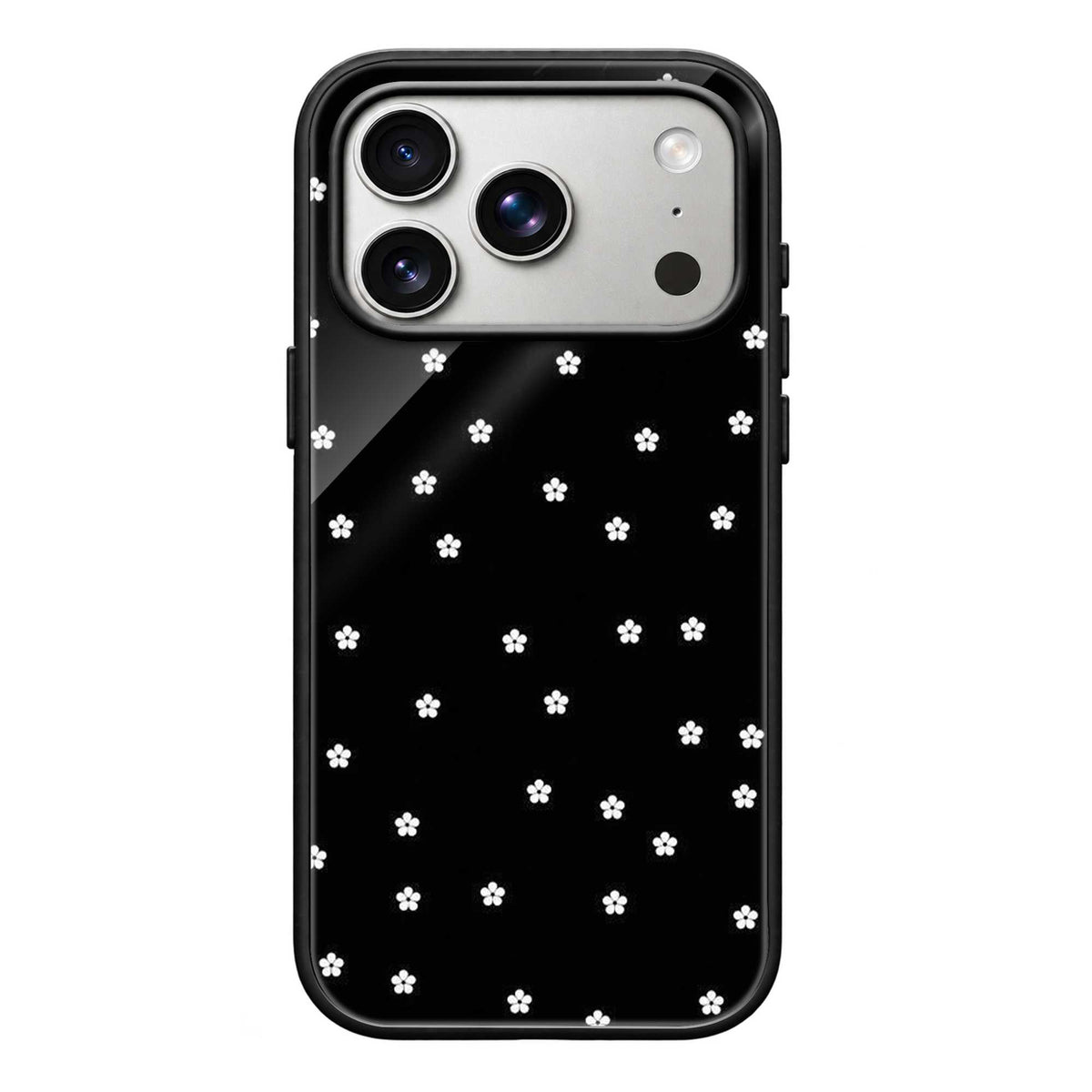 Noir Petals Glass Case