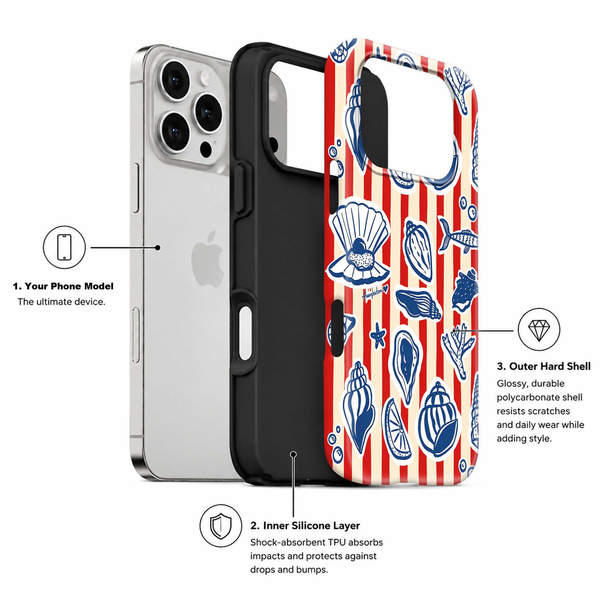Ocean Doodles Dual Guard Case
