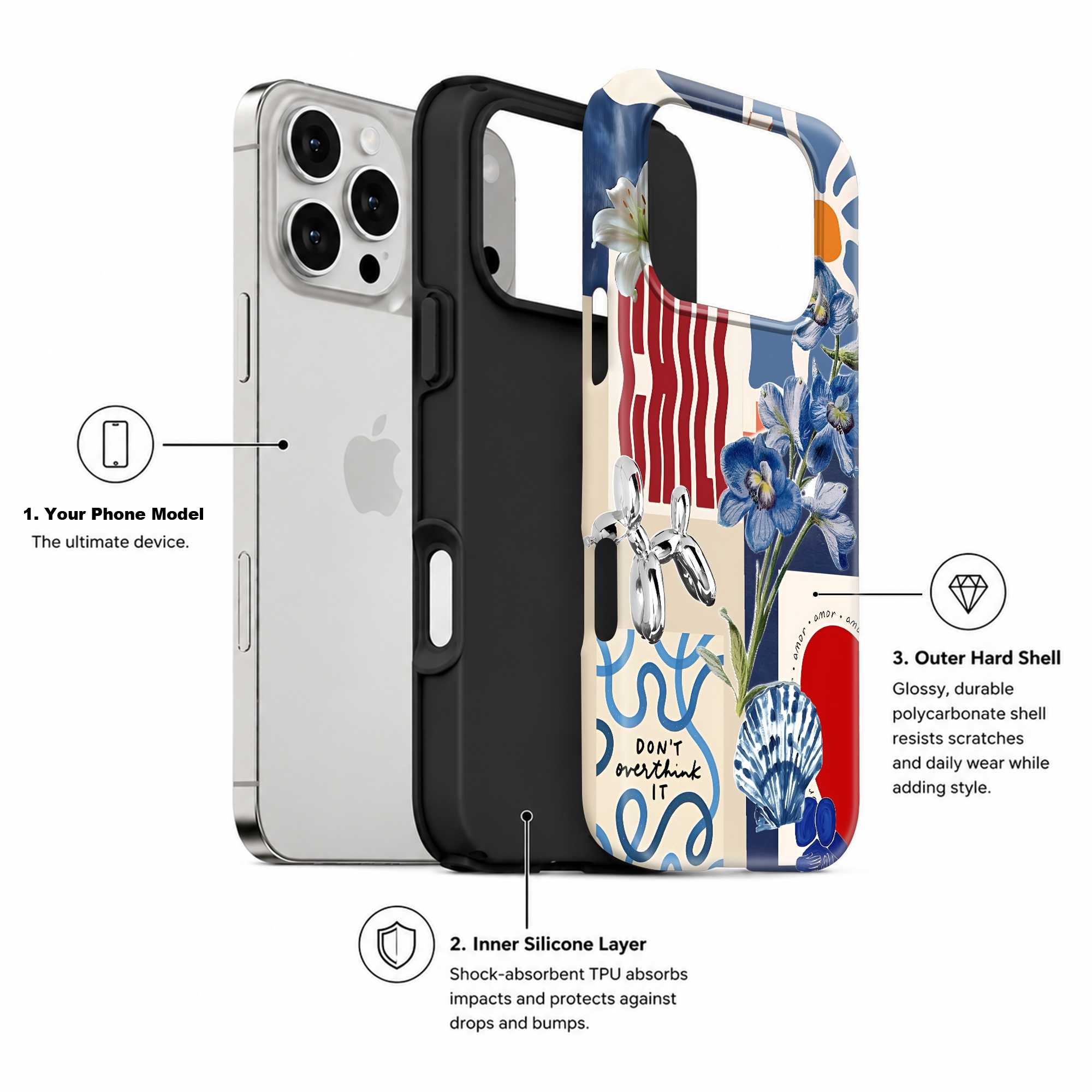 Ocean Petals Dual Guard Case