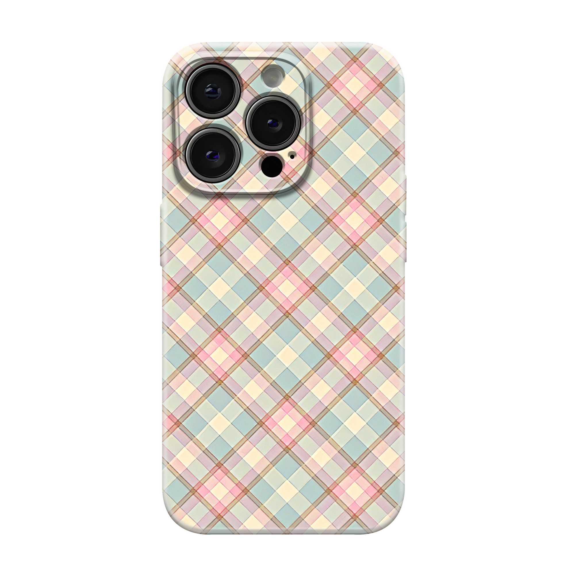 Pastel Plaid Glossy Hard Case