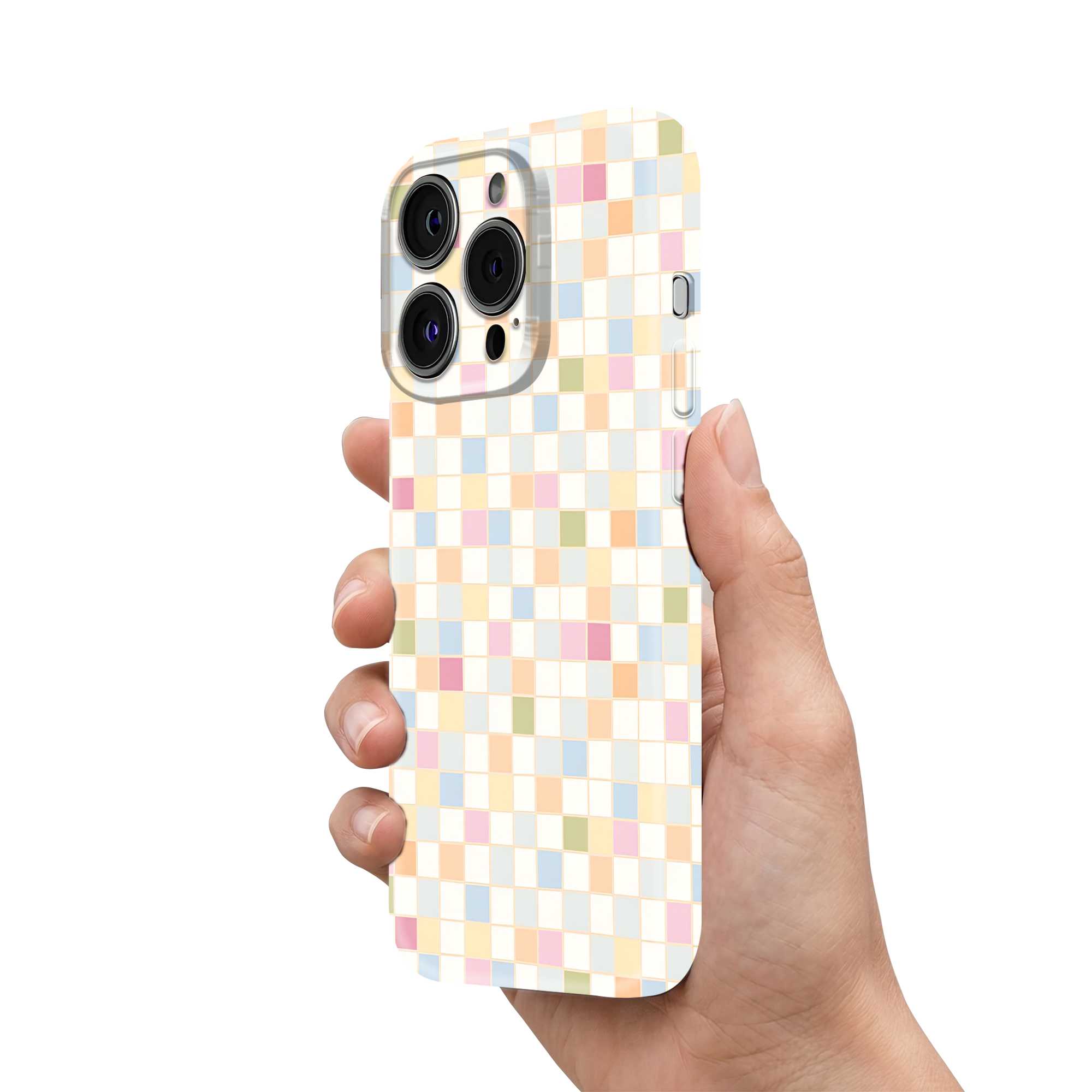 Pastel Checks Glossy Hard Case