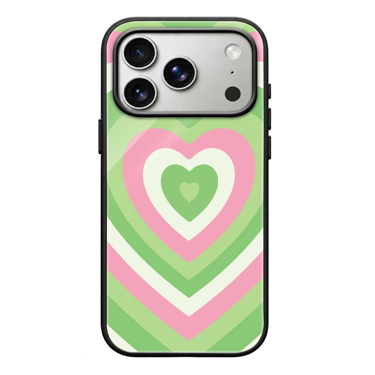 Pastel Heart Waves Glass Case