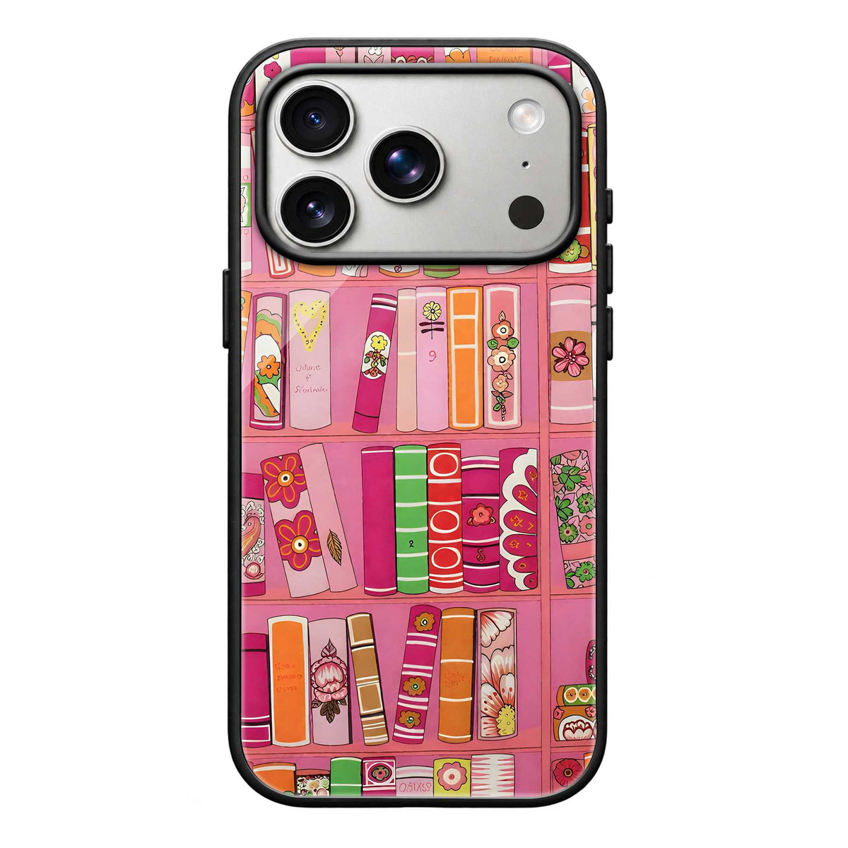 Pink Bookshelf Glass Case