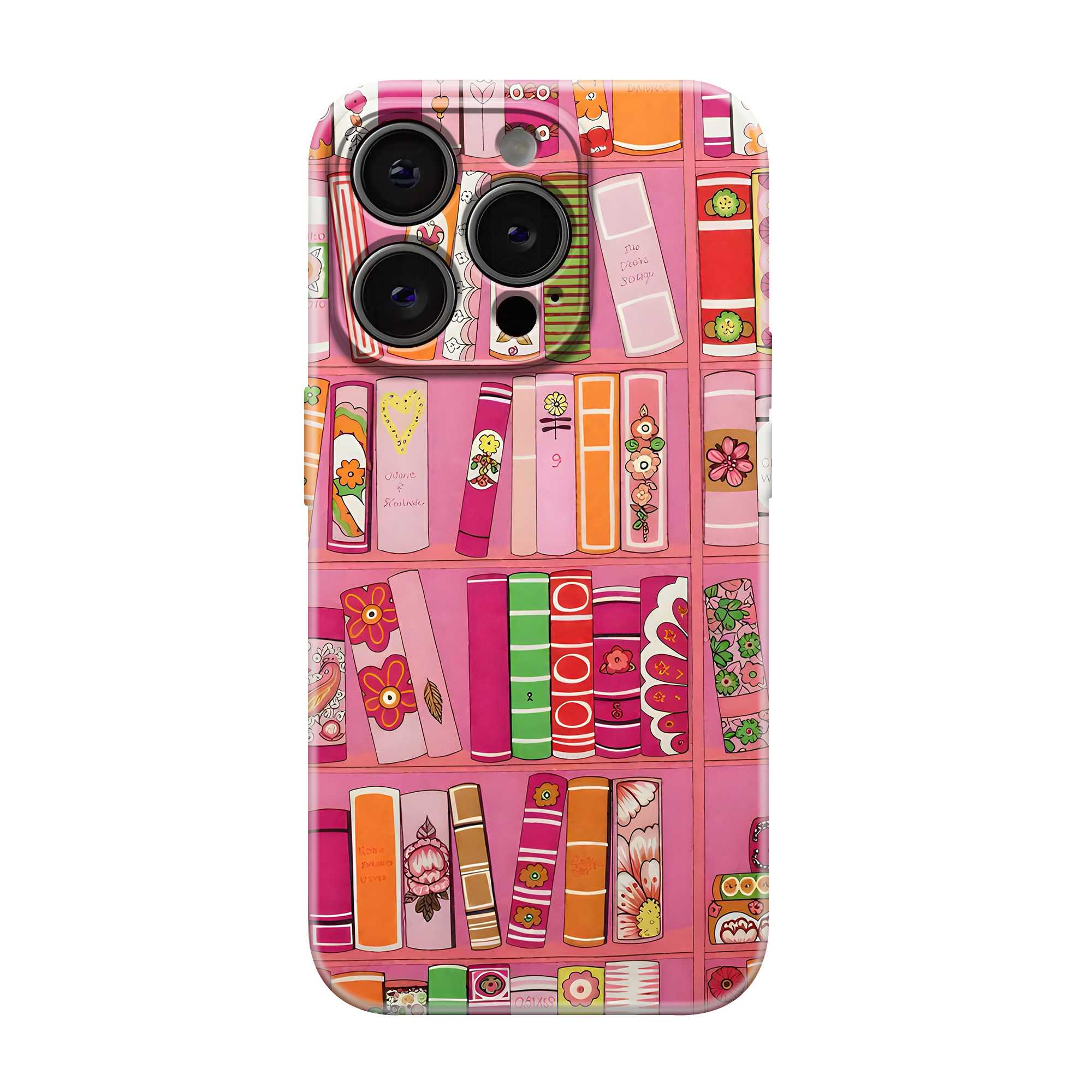 Pink Bookshelf Glossy Hard Case