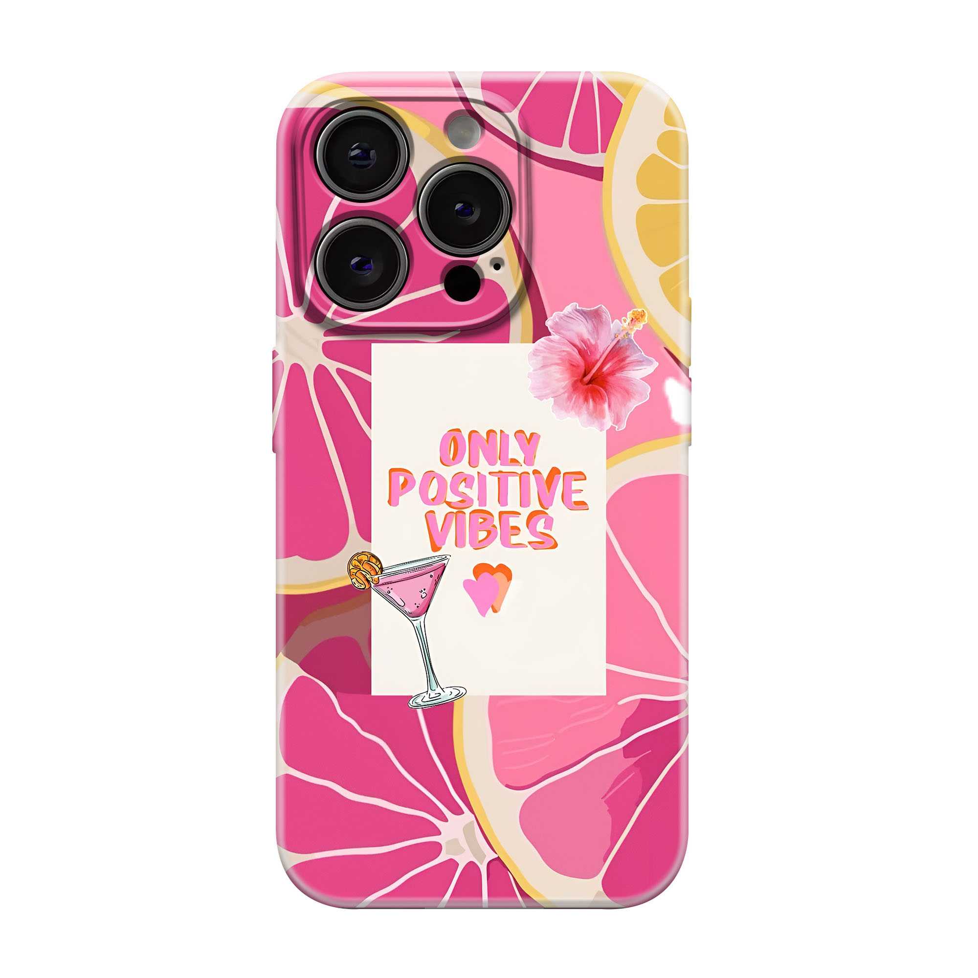 Pink Citrus Vibes Glossy Hard Case