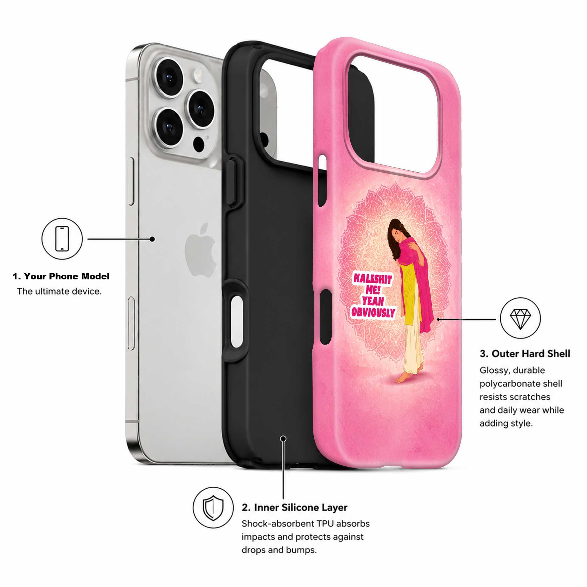 Pink Desi Girl Dual Guard Case