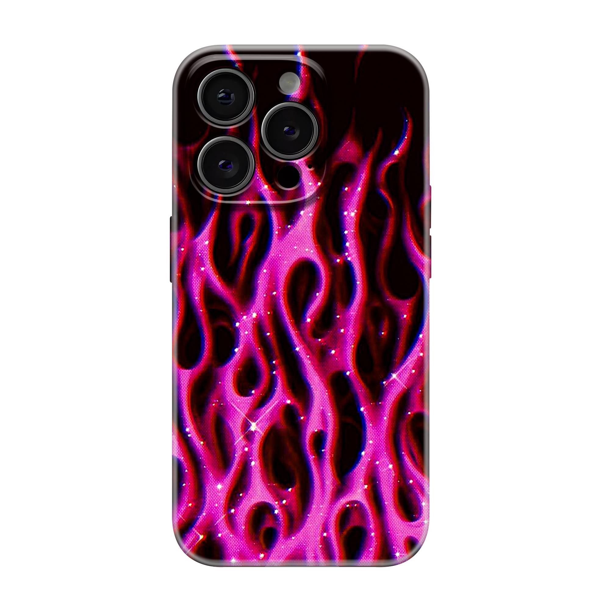 Pink Flames Glossy Hard Case