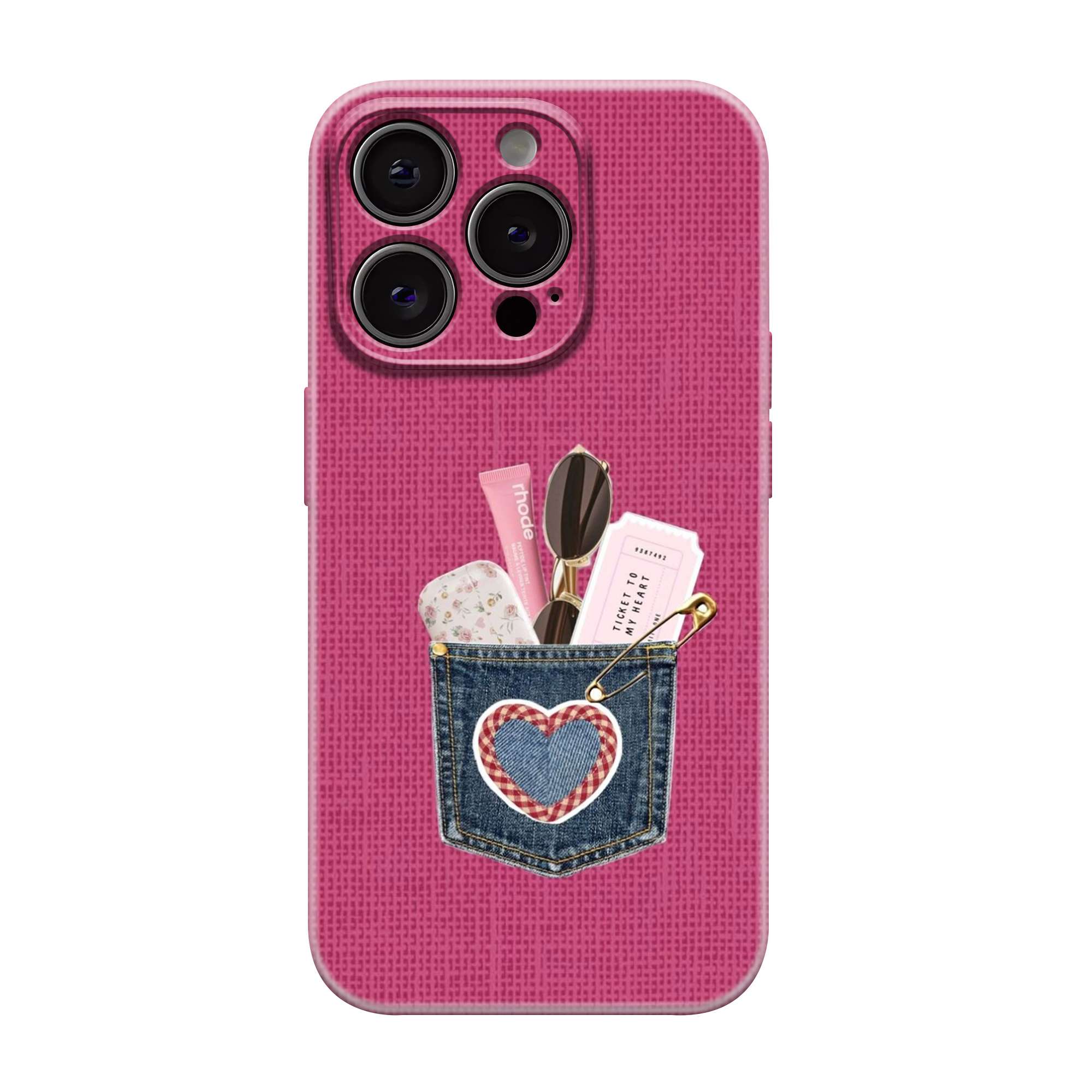 Pink Pocket Glossy Hard Case