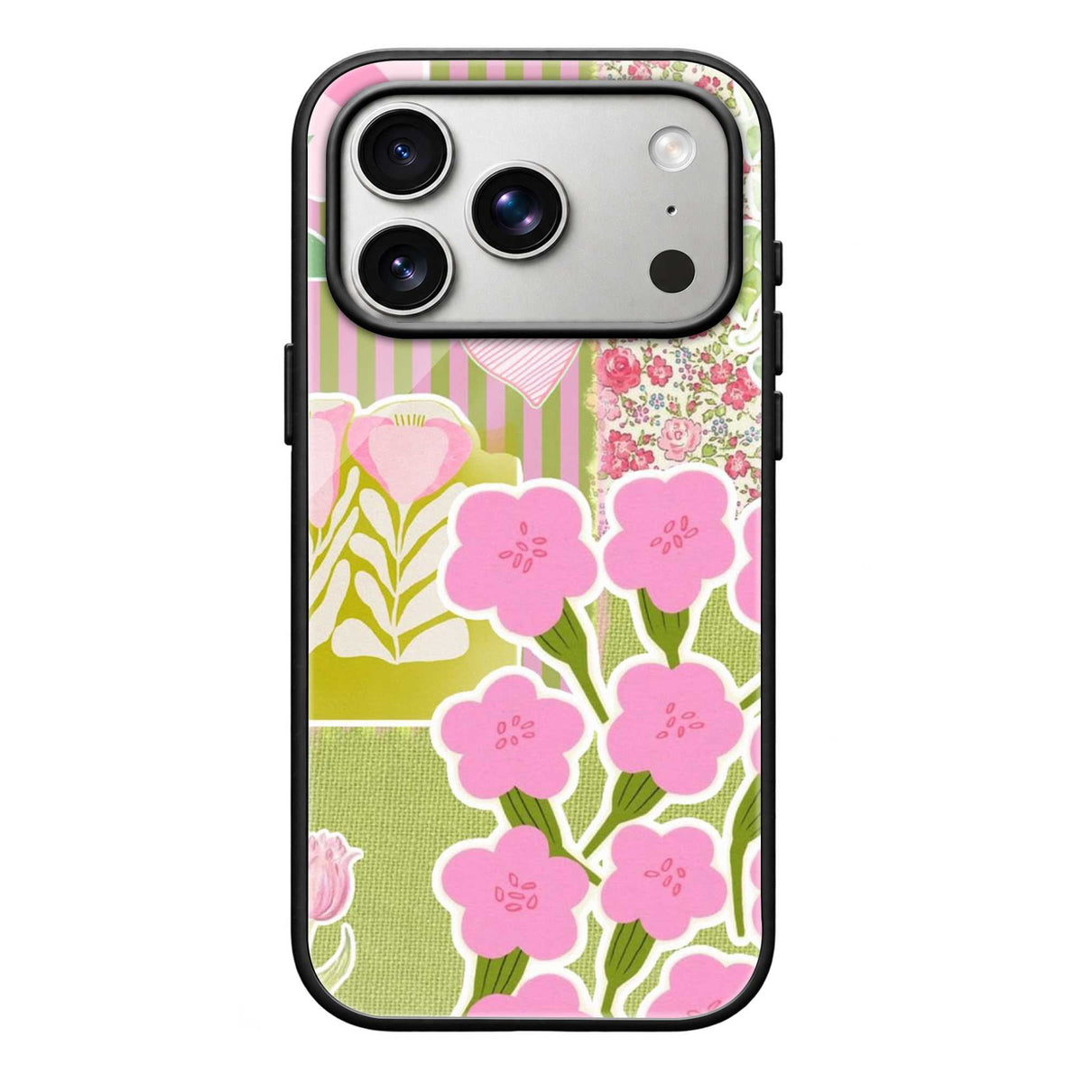 Pink Blossom Garden Glass Case