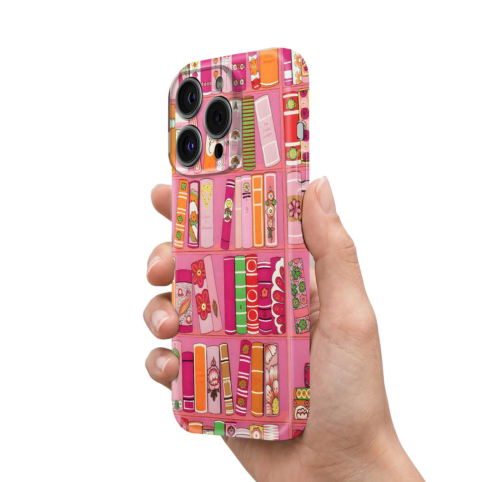 Pink Bookshelf Glossy Hard Case