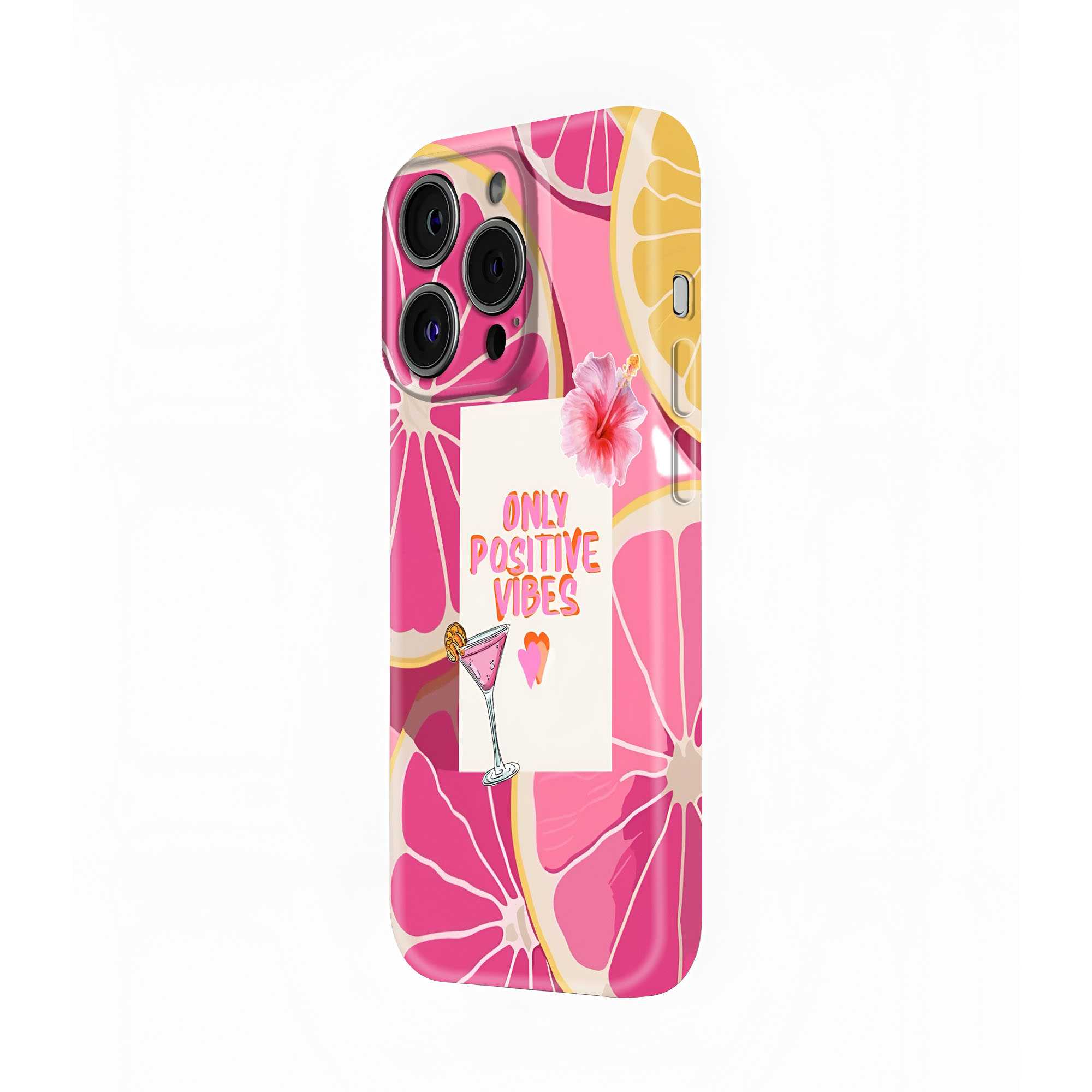 Pink Citrus Vibes Glossy Hard Case