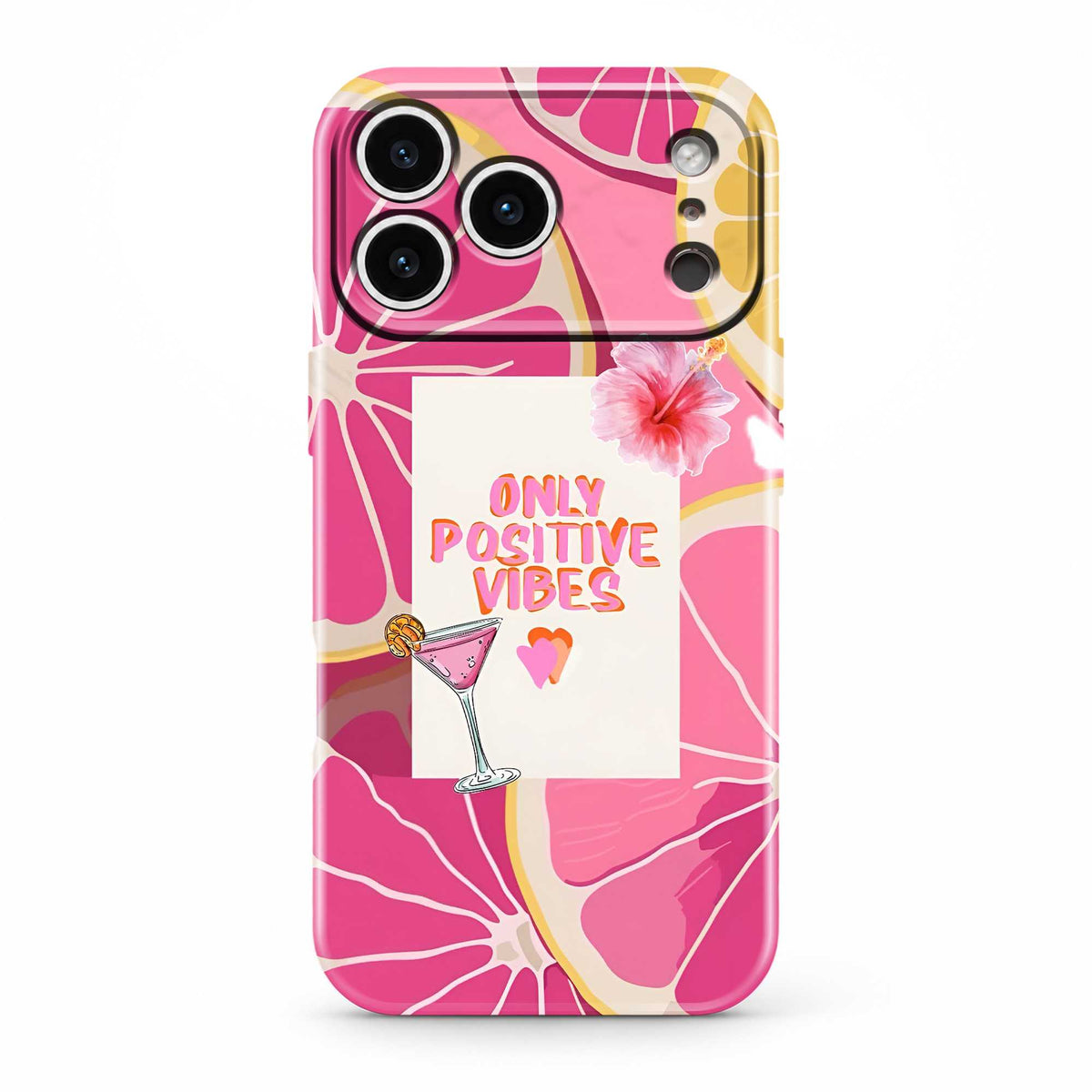 Pink Citrus Vibes Glossy Hard Case