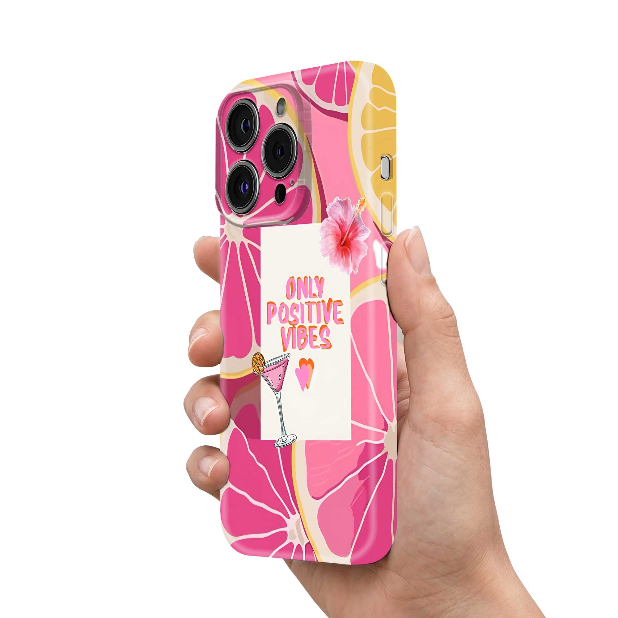 Pink Citrus Vibes Glossy Hard Case