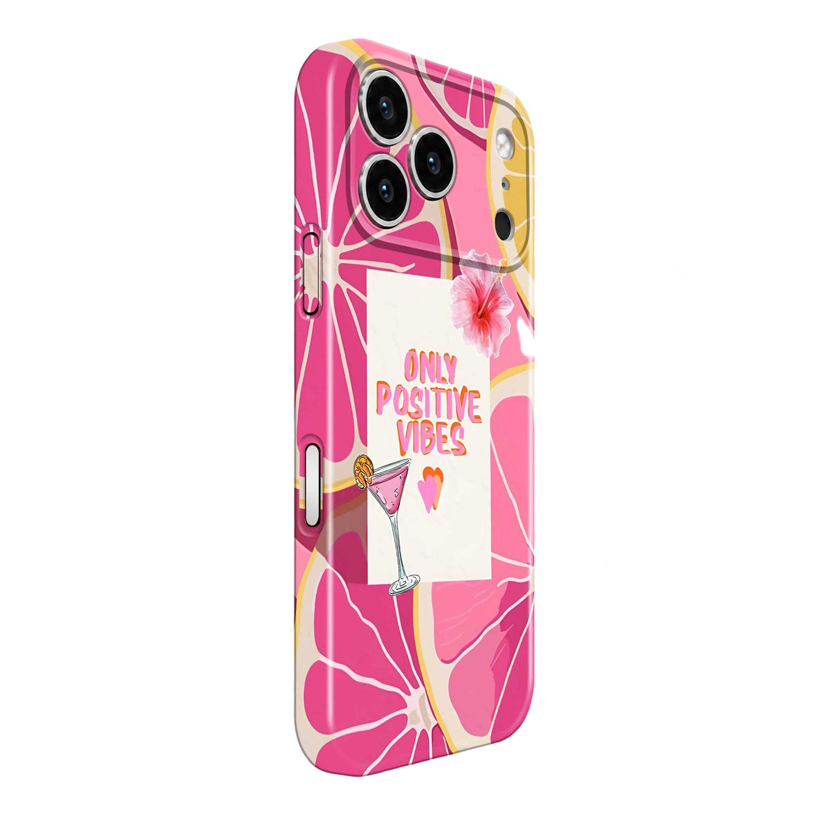 Pink Citrus Vibes Glossy Hard Case