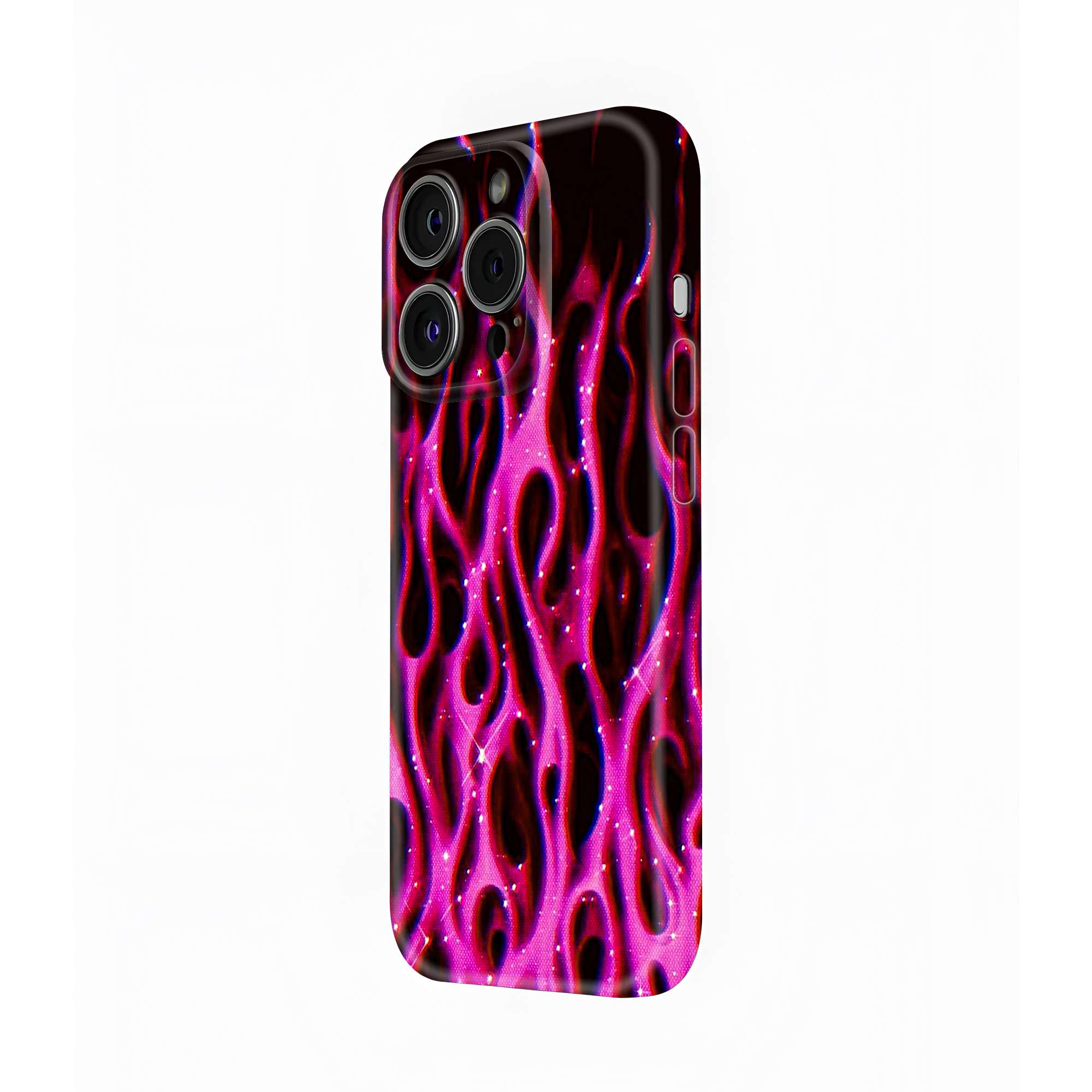 Pink Flames Glossy Hard Case