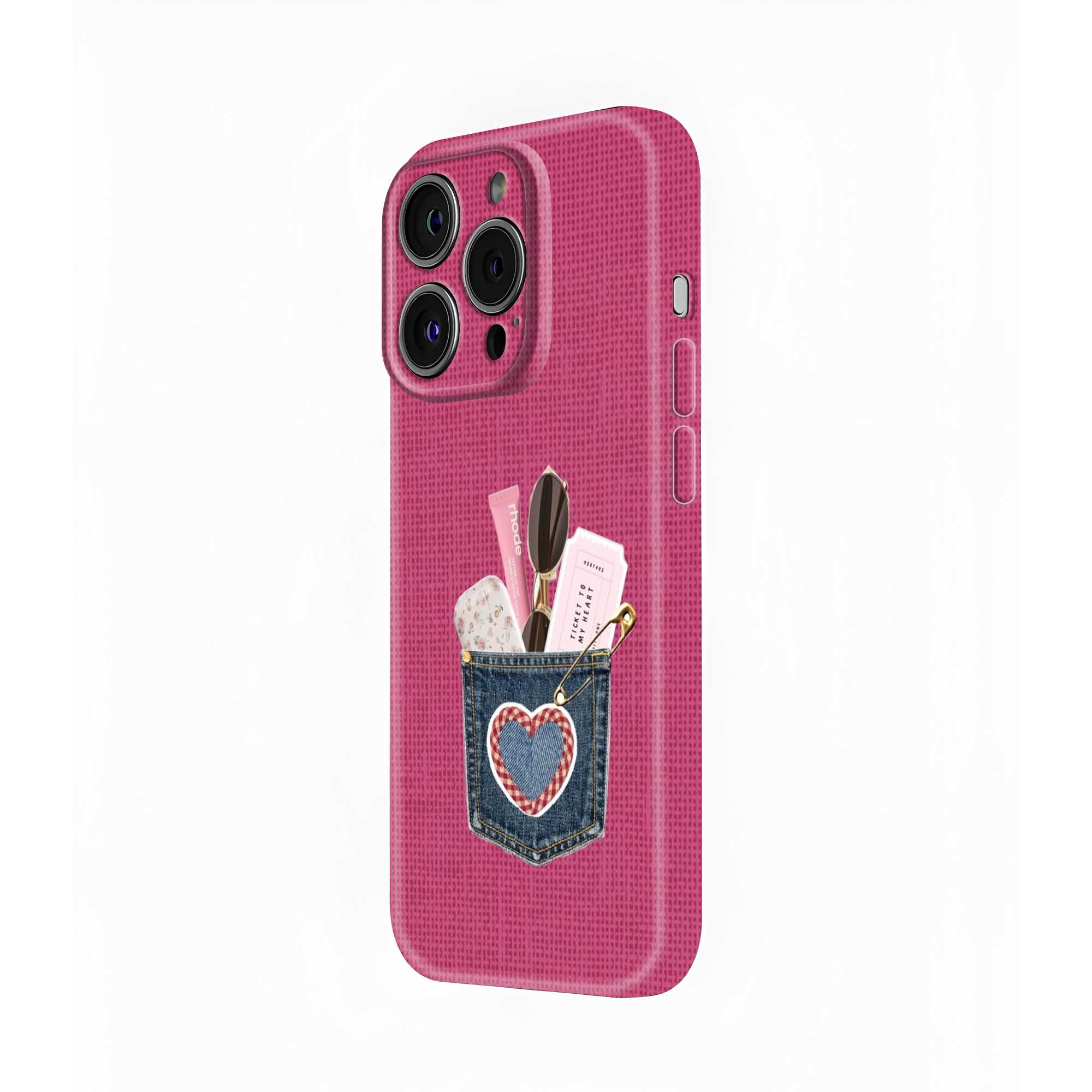 Pink Pocket Glossy Hard Case