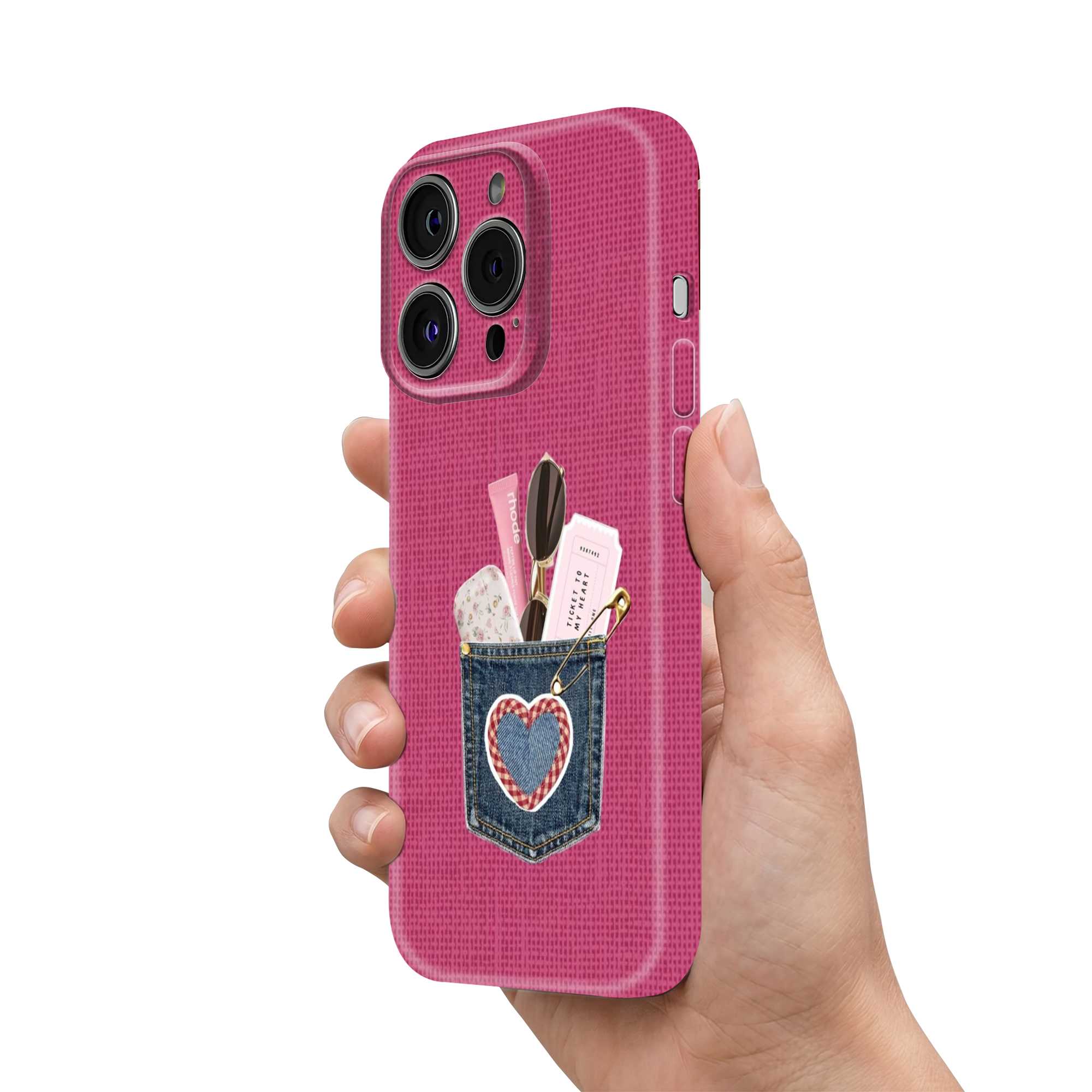 Pink Pocket Glossy Hard Case