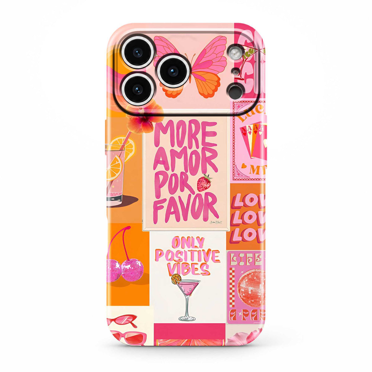 Pink Positivity Vibes Glossy Hard Case