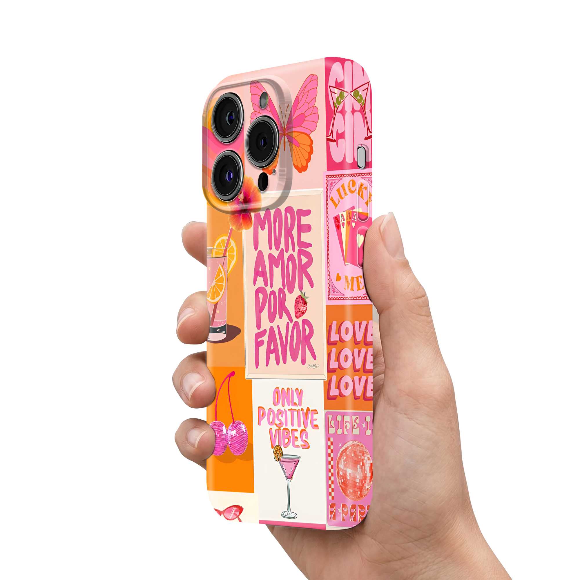 Pink Positivity Vibes Glossy Hard Case