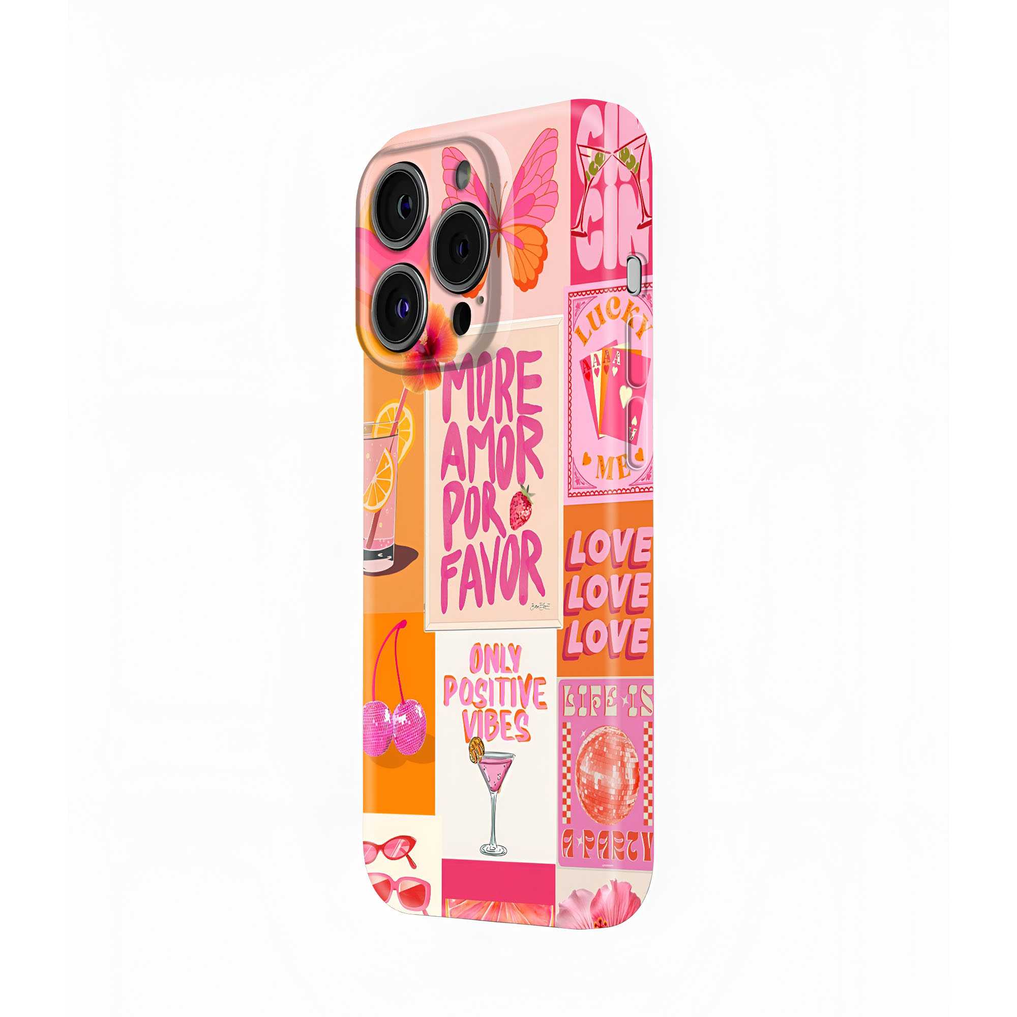 Pink Positivity Vibes Glossy Hard Case