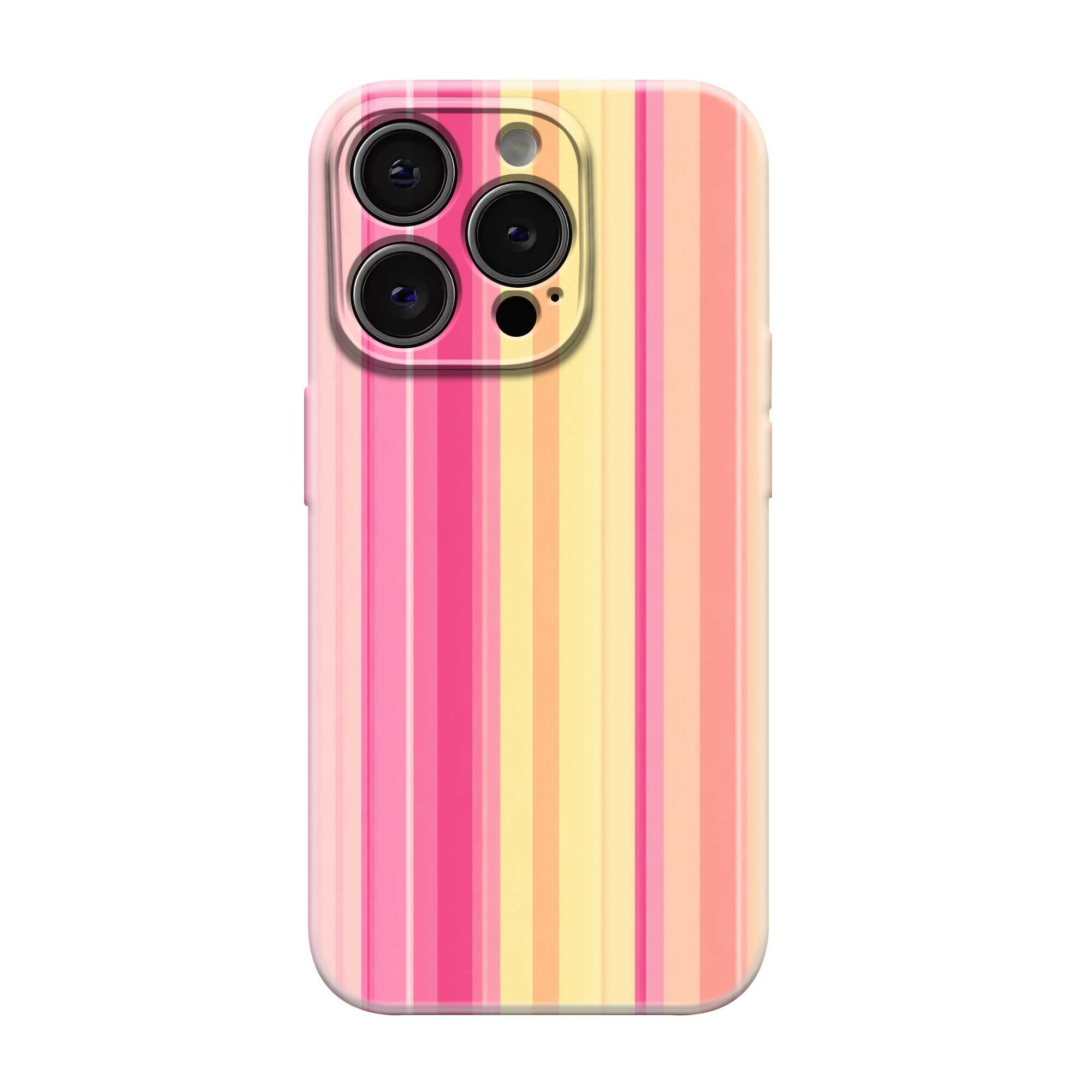 Pink & Yellow Stripes Glossy Hard Case