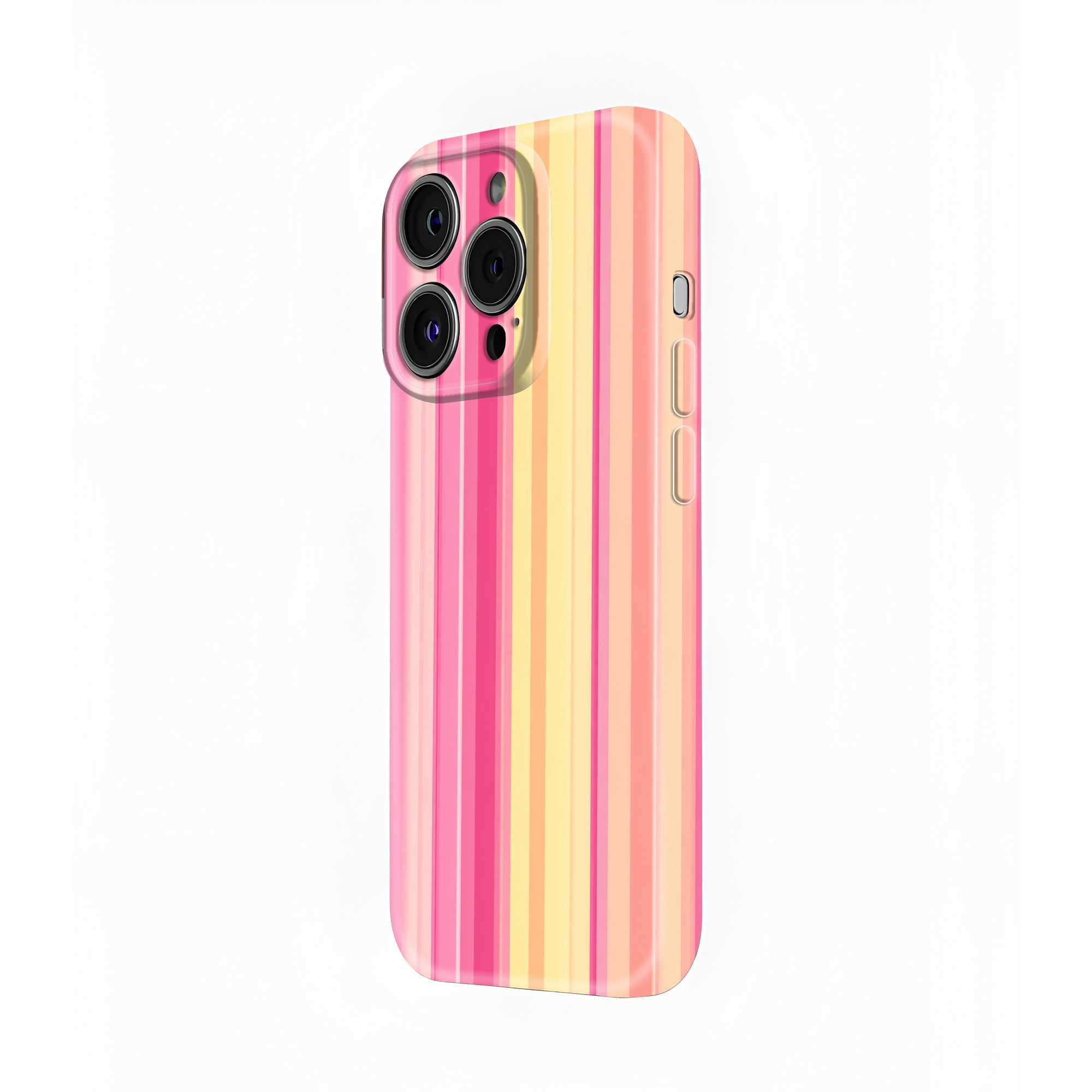 Pink & Yellow Stripes Glossy Hard Case