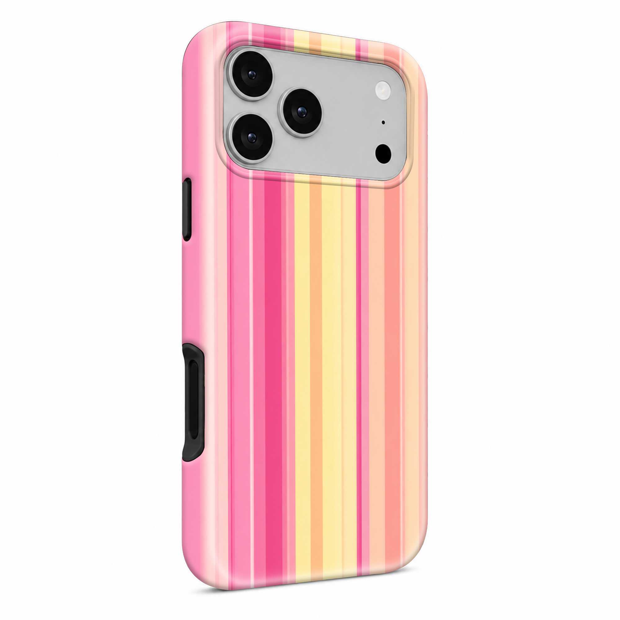 Pink & Yellow Stripes Dual Guard Case