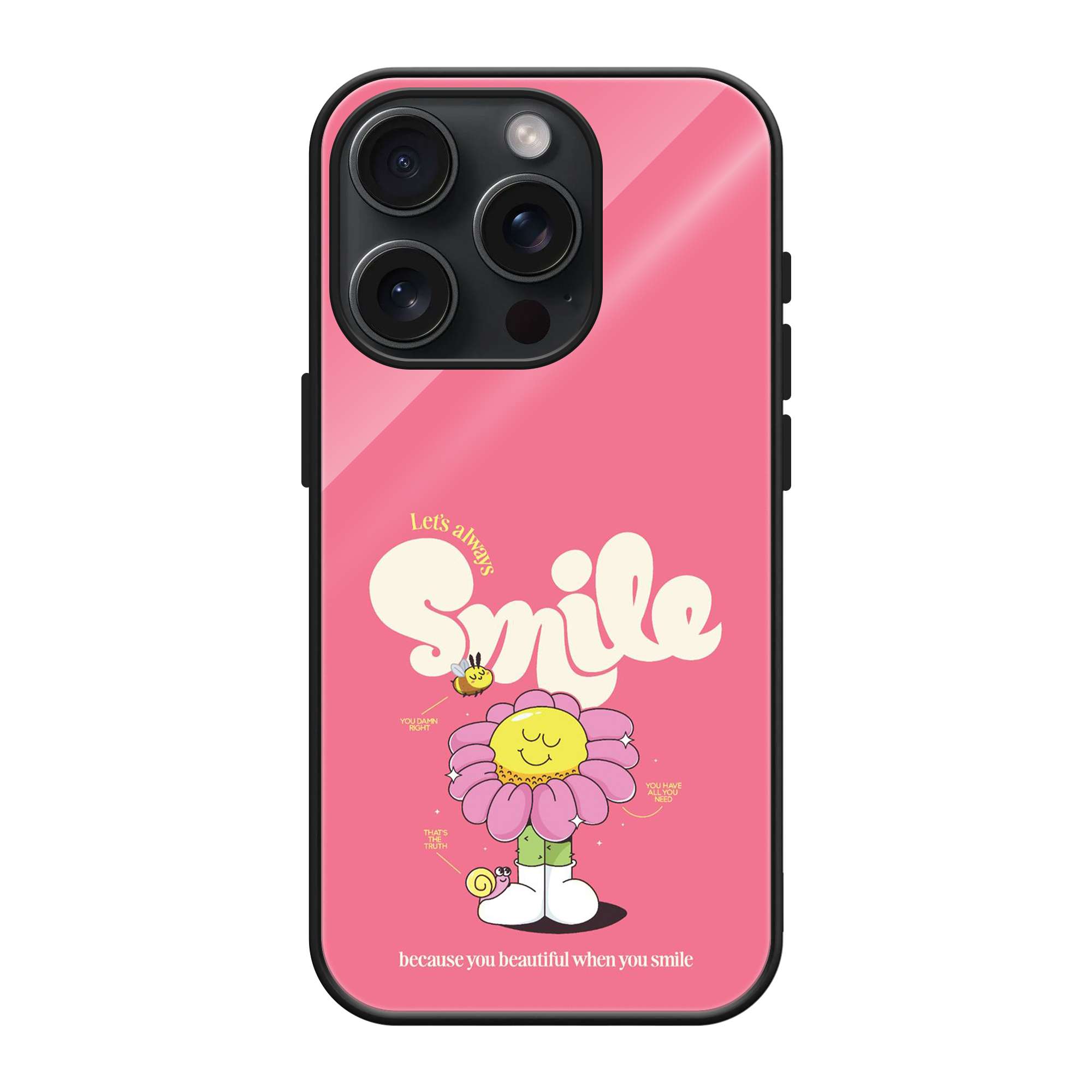 Smile Bloom Glass Case