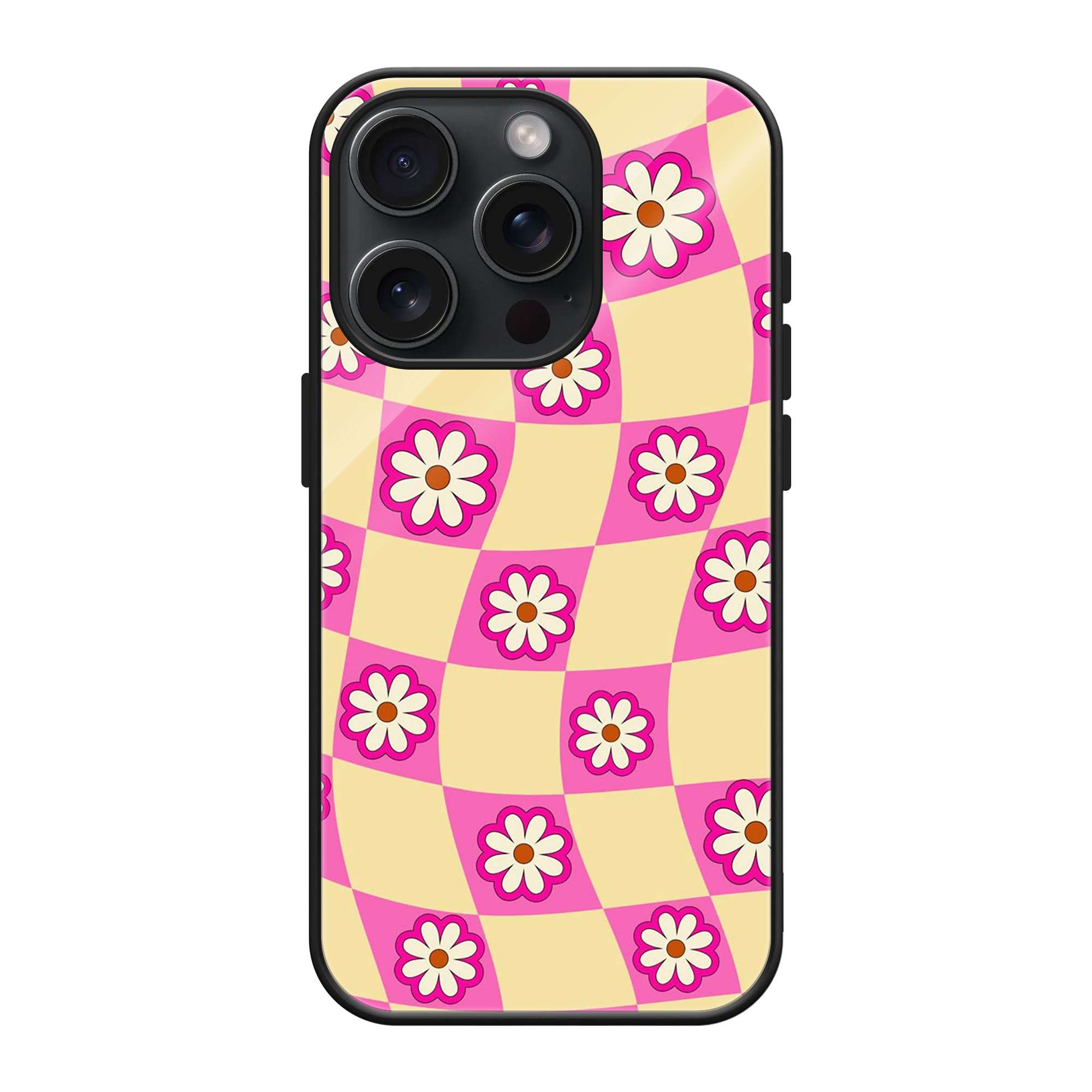 Pinkcore Flowers Glass Case