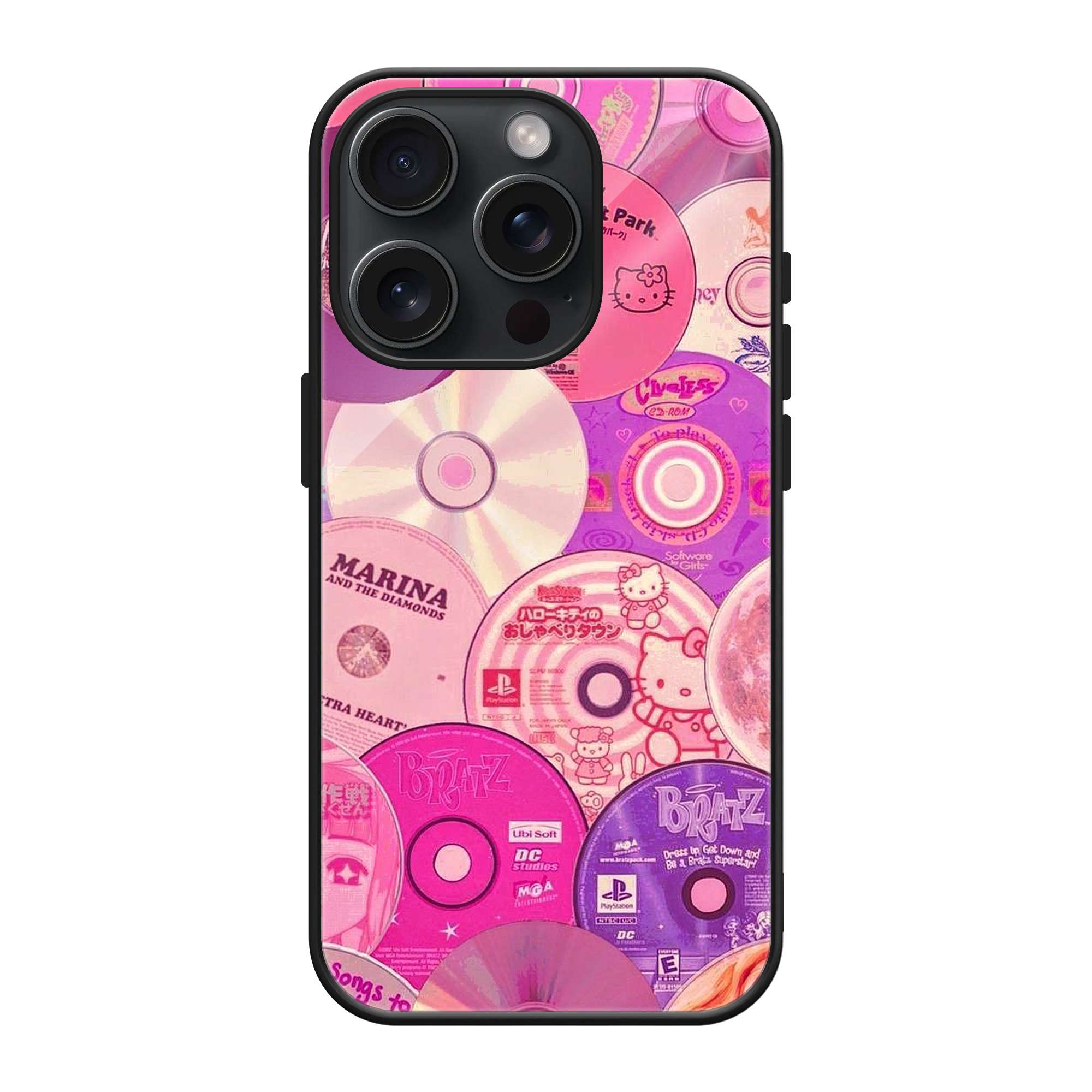 Pink Disc Dreams Glass Case