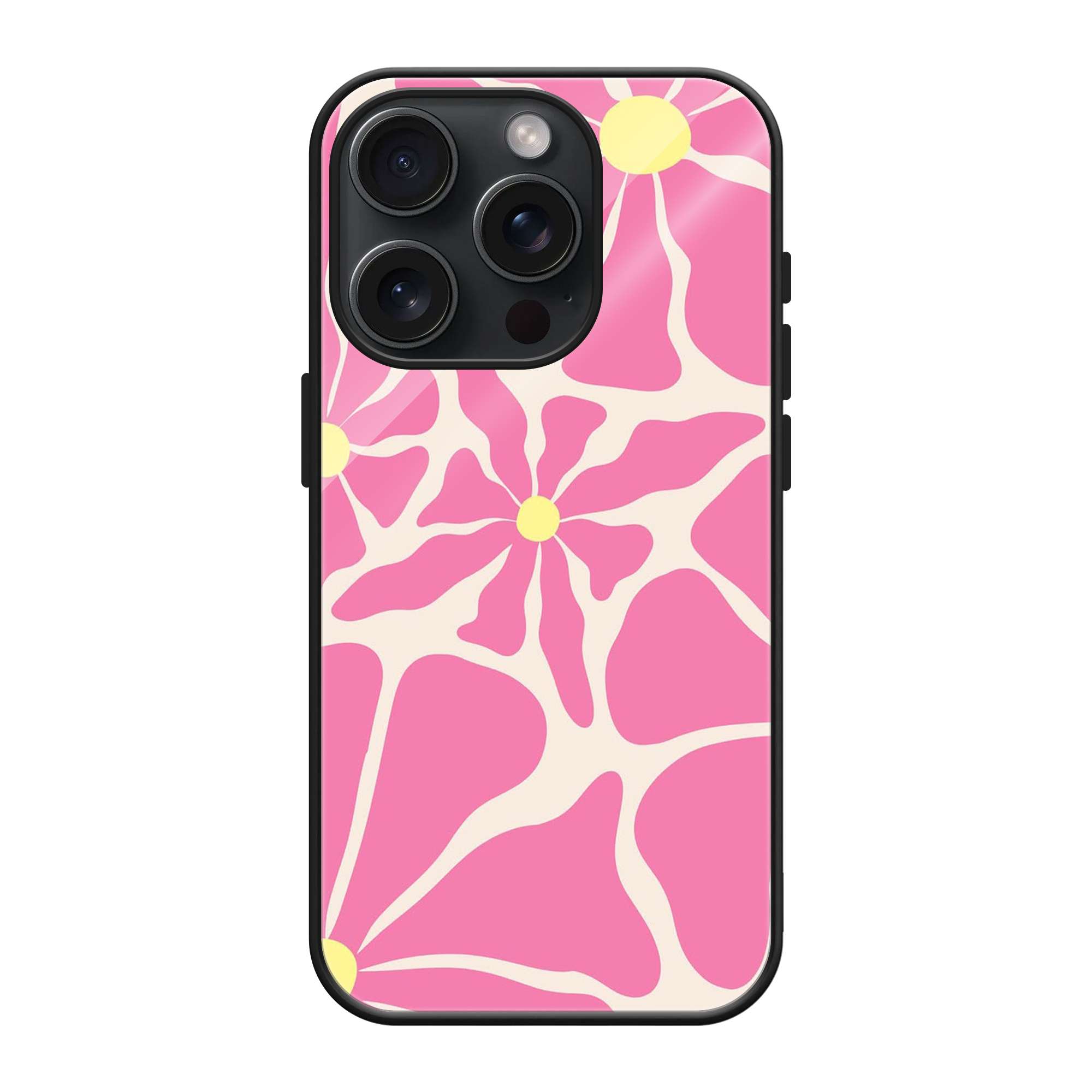 Pink Daisy Glass Case