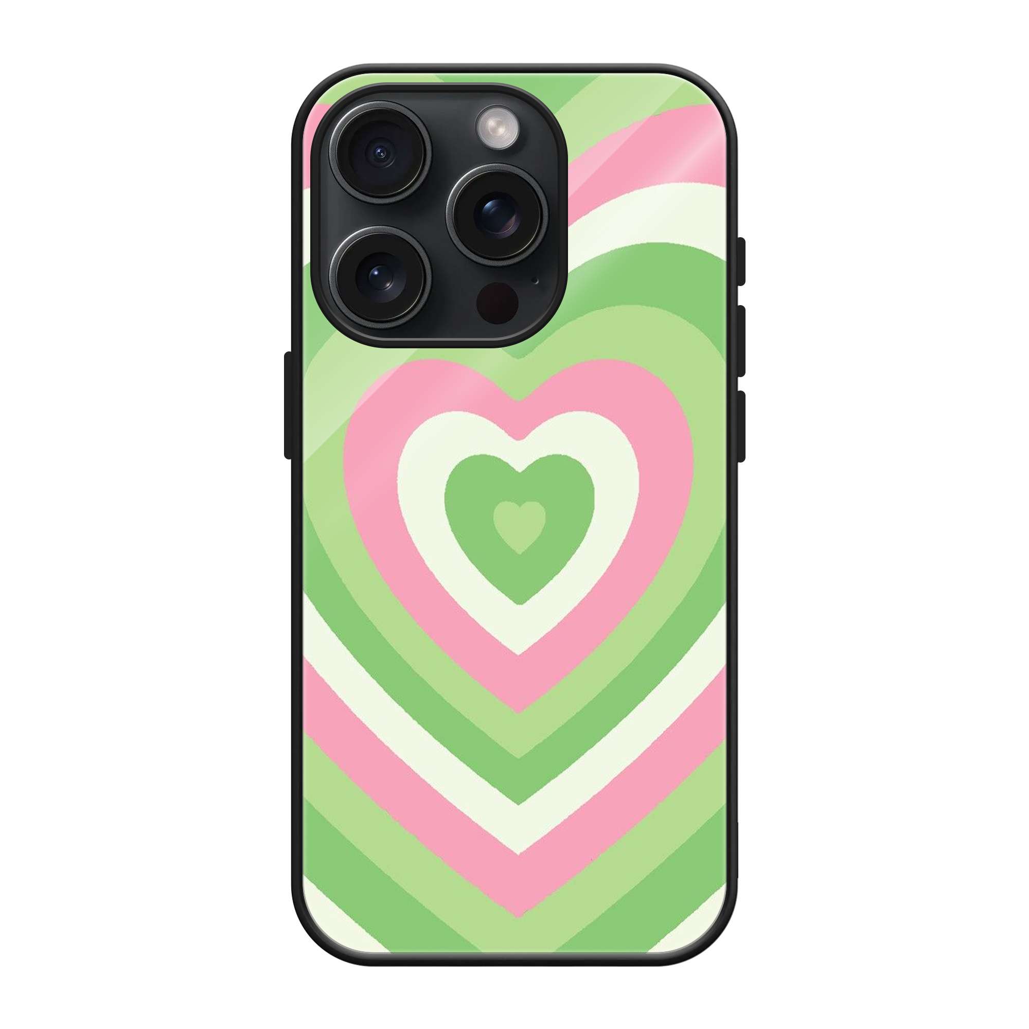 Pastel Heart Waves Glass Case