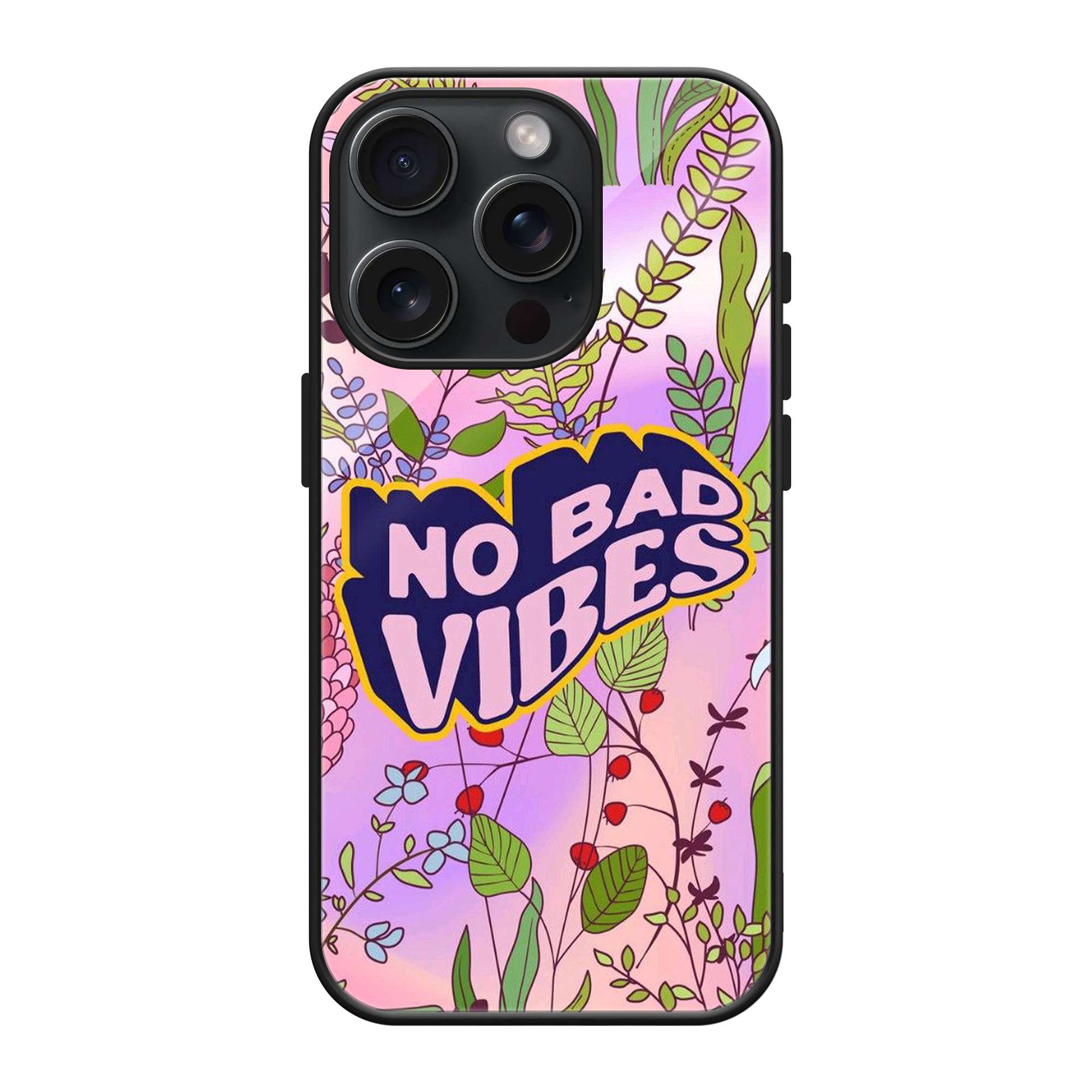 No Bad Vibes Glass Case