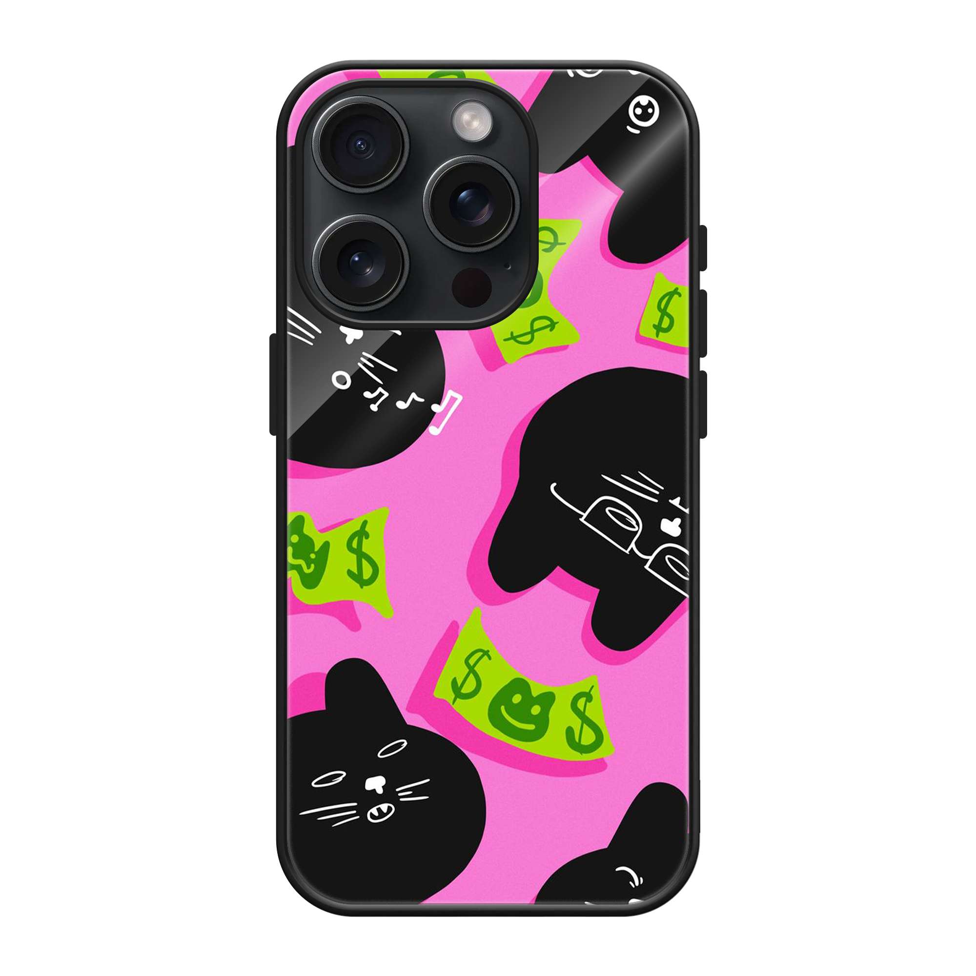 Money Meow Glass Case