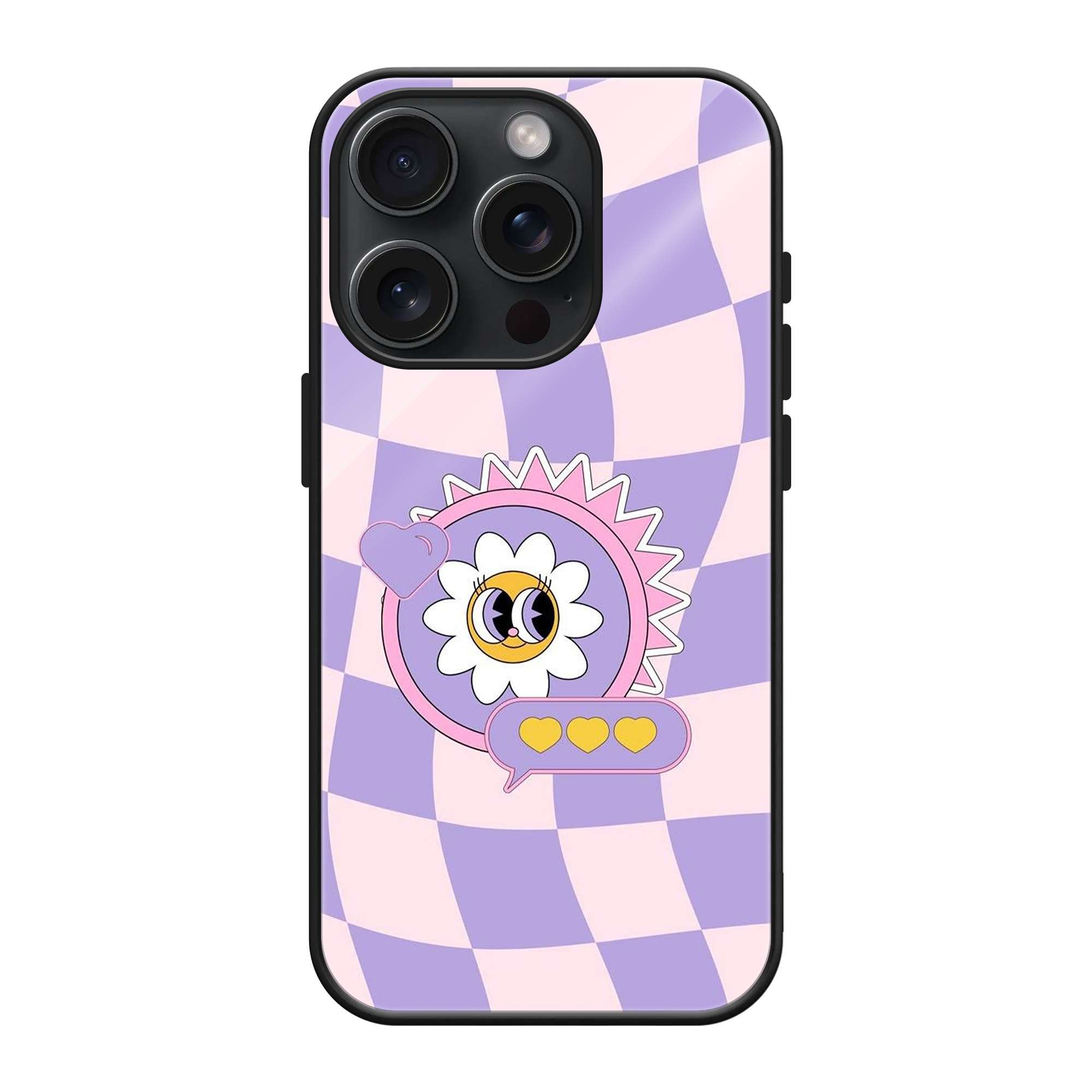 Lavender Daisy Glass Case