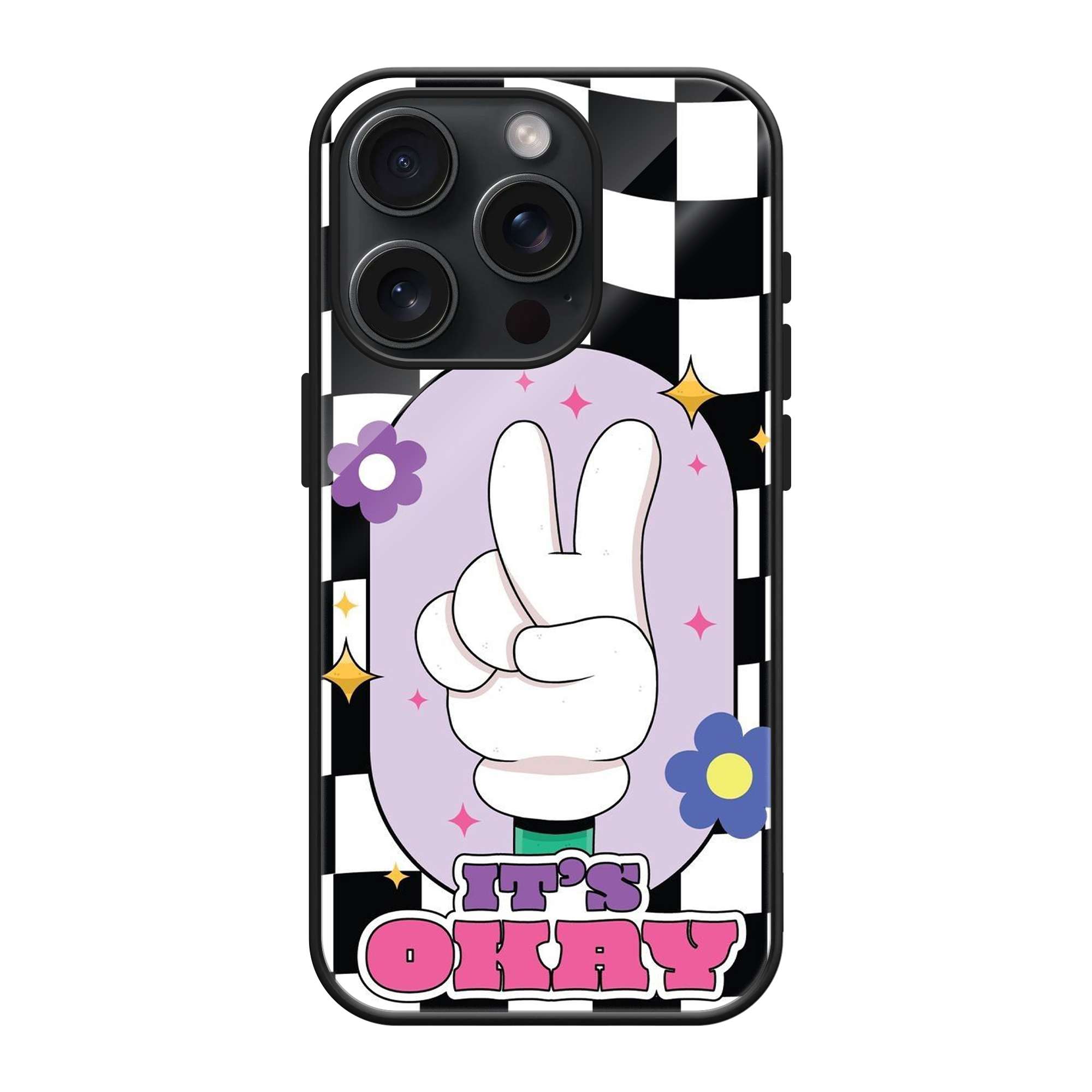 Checkmate Cute Glass Case