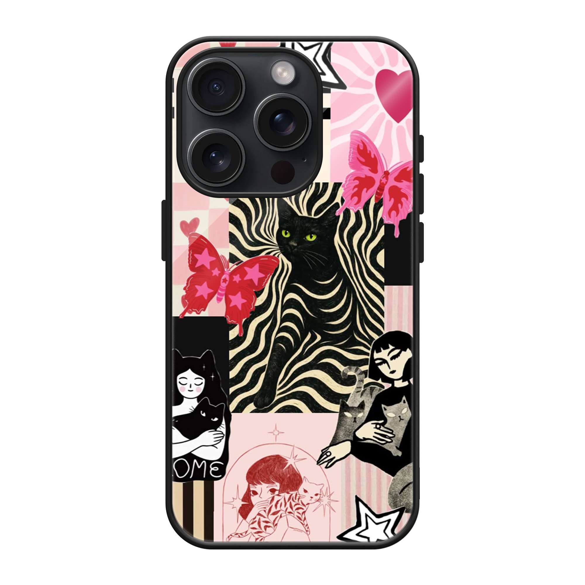 Black Cat Magic Glass Case