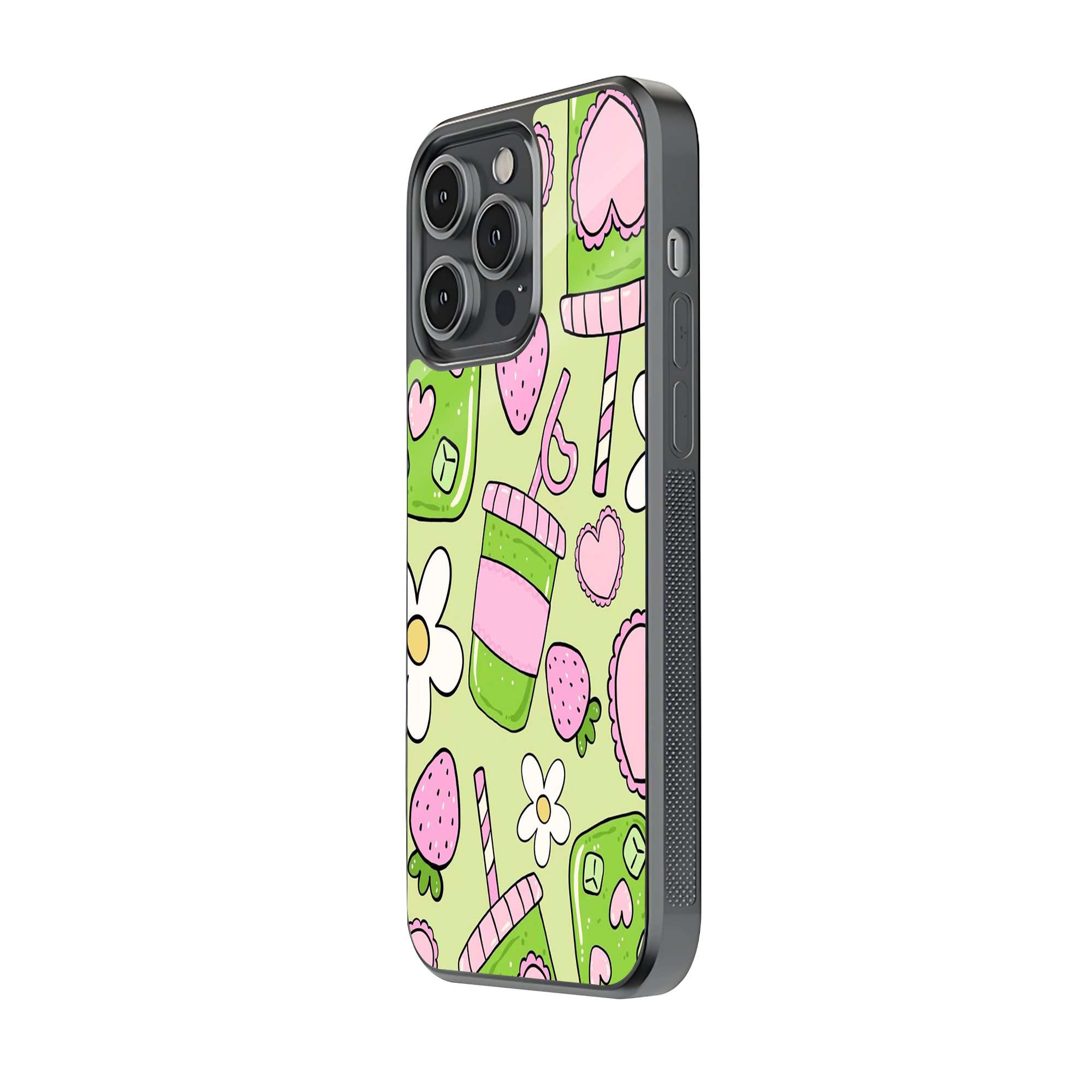 Strawberry Matcha Glass Case
