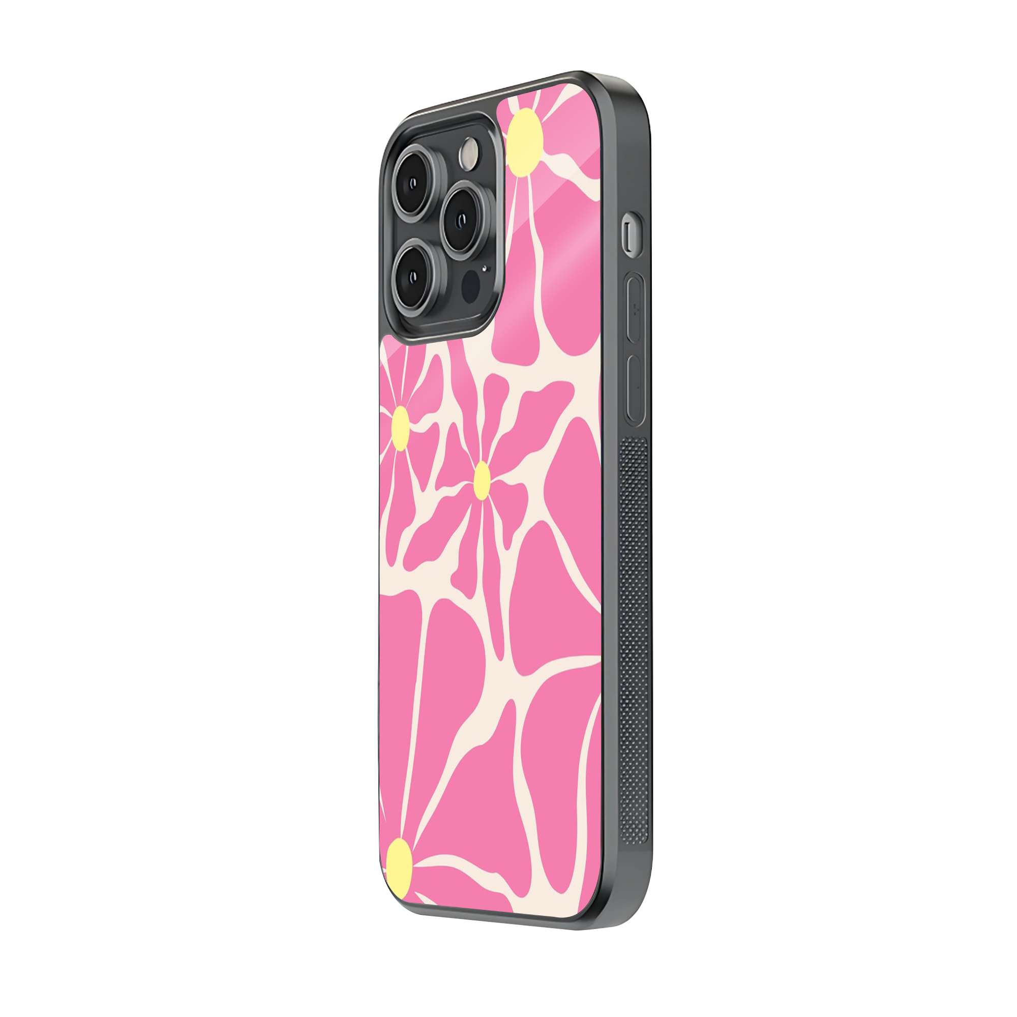 Pink Daisy Glass Case