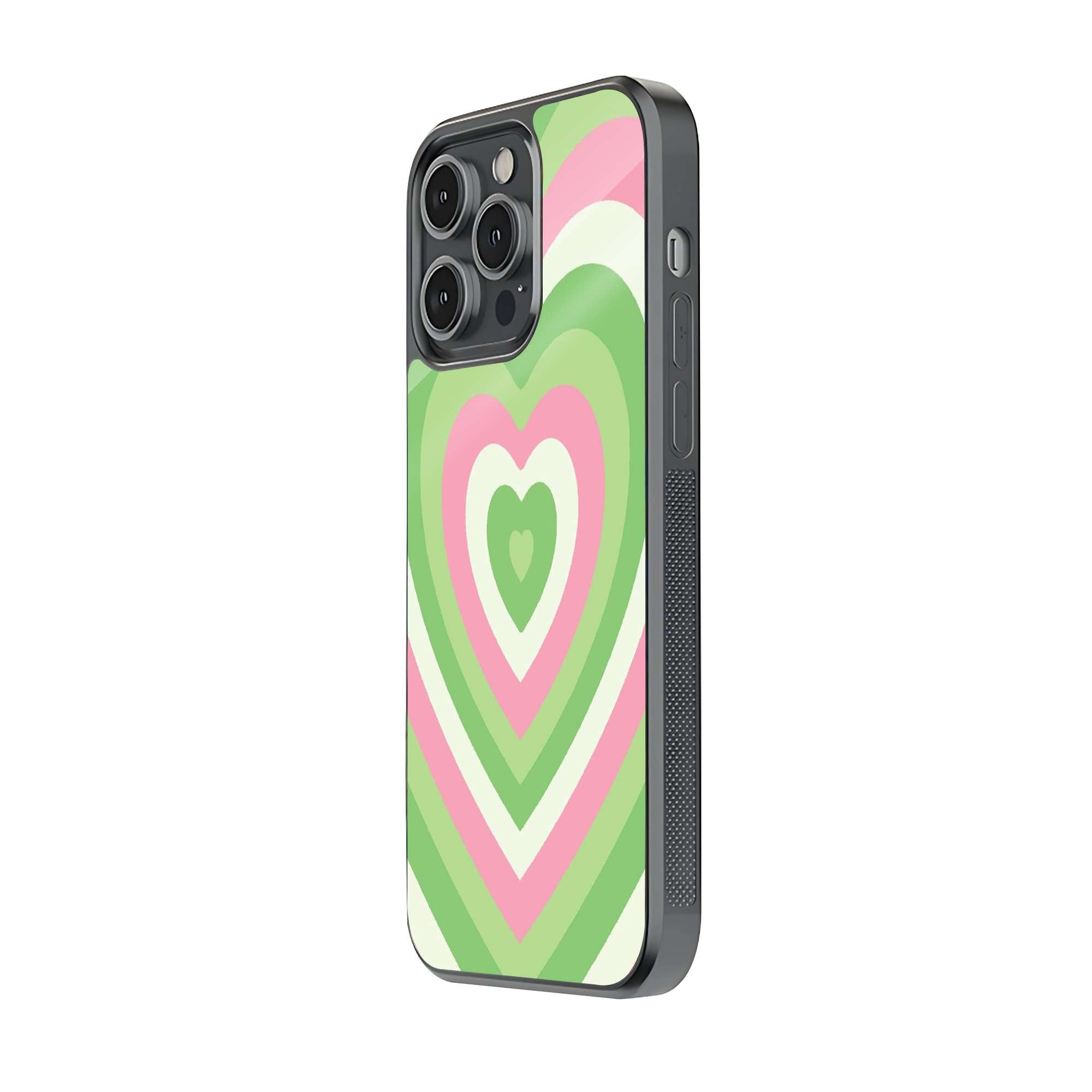 Pastel Heart Waves Glass Case