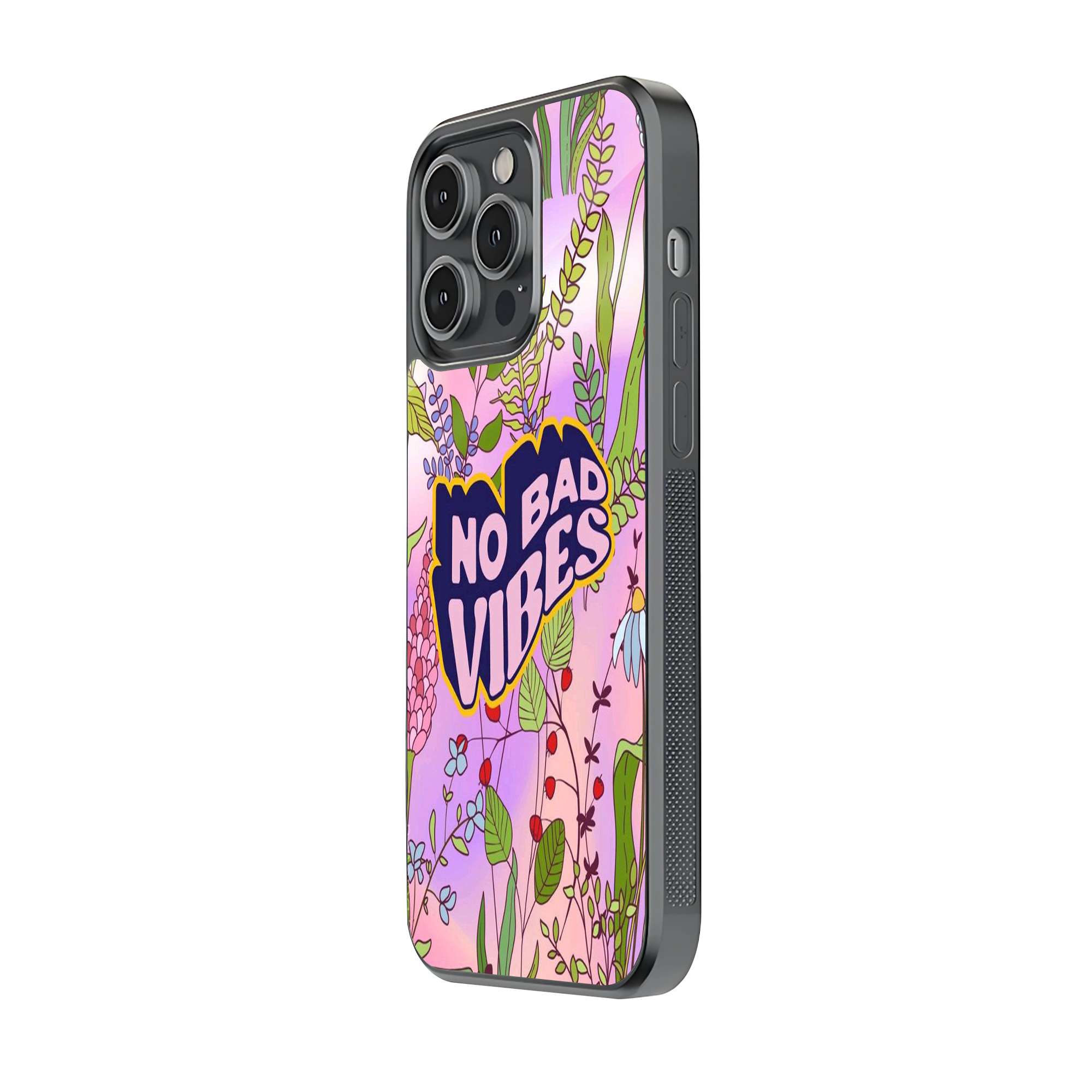 No Bad Vibes Glass Case