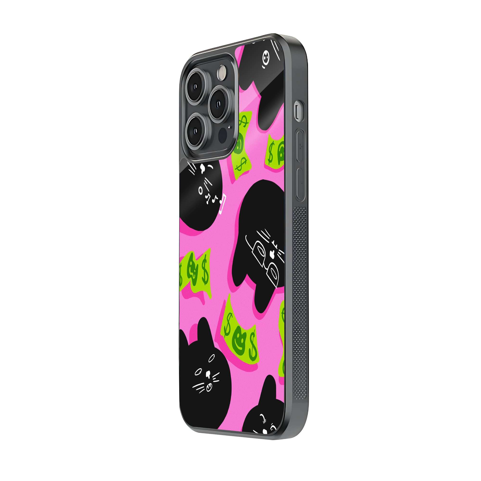Money Meow Glass Case