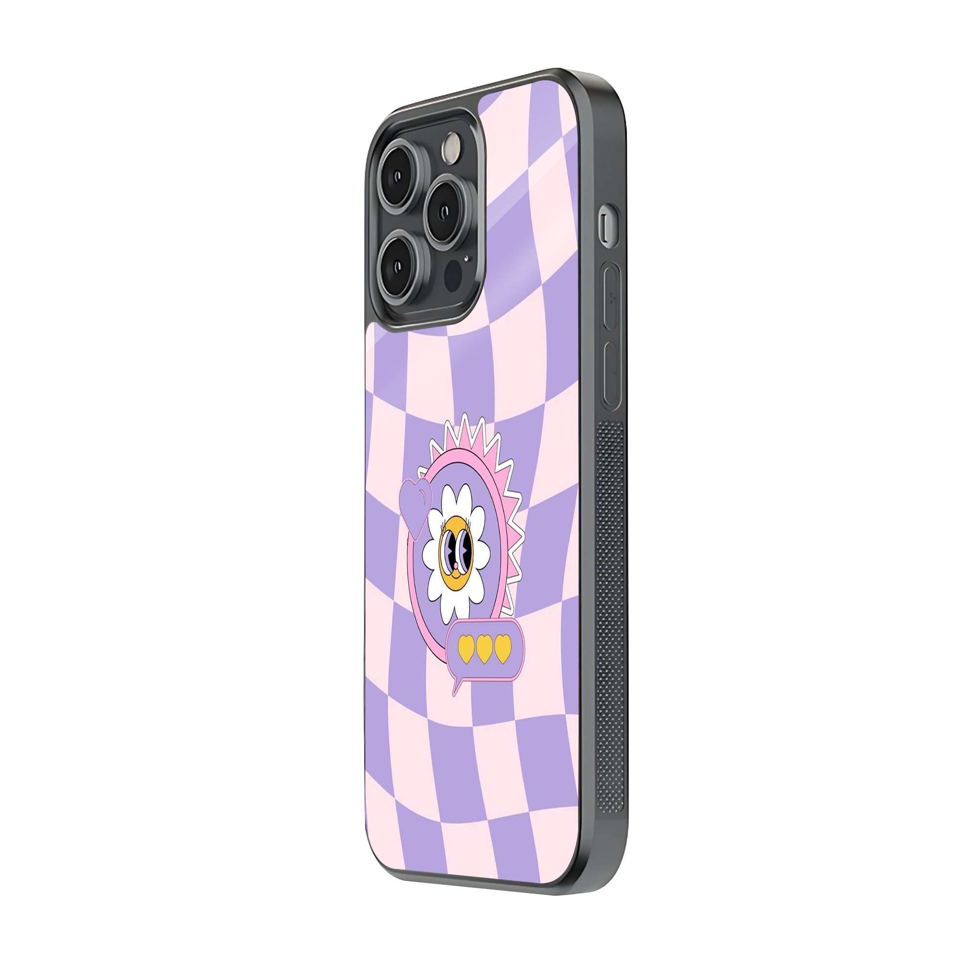 Lavender Daisy Glass Case