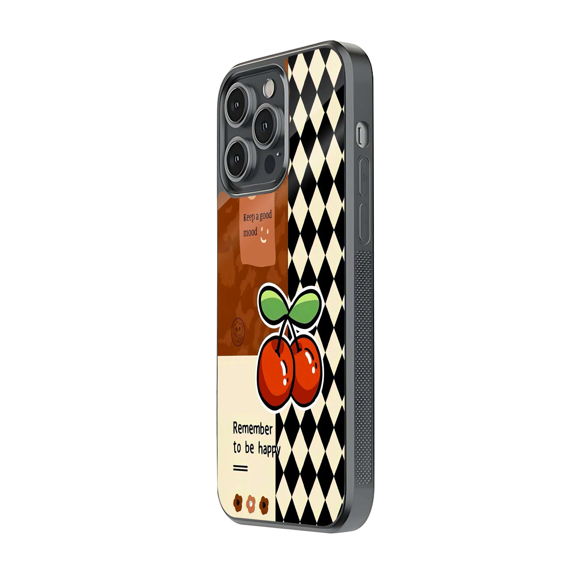 Happy Vibes Cherry Glass Case