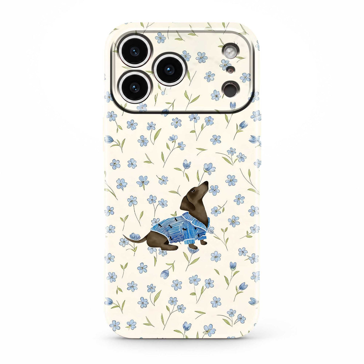 Puppy in Petals Shell Glossy Hard Case