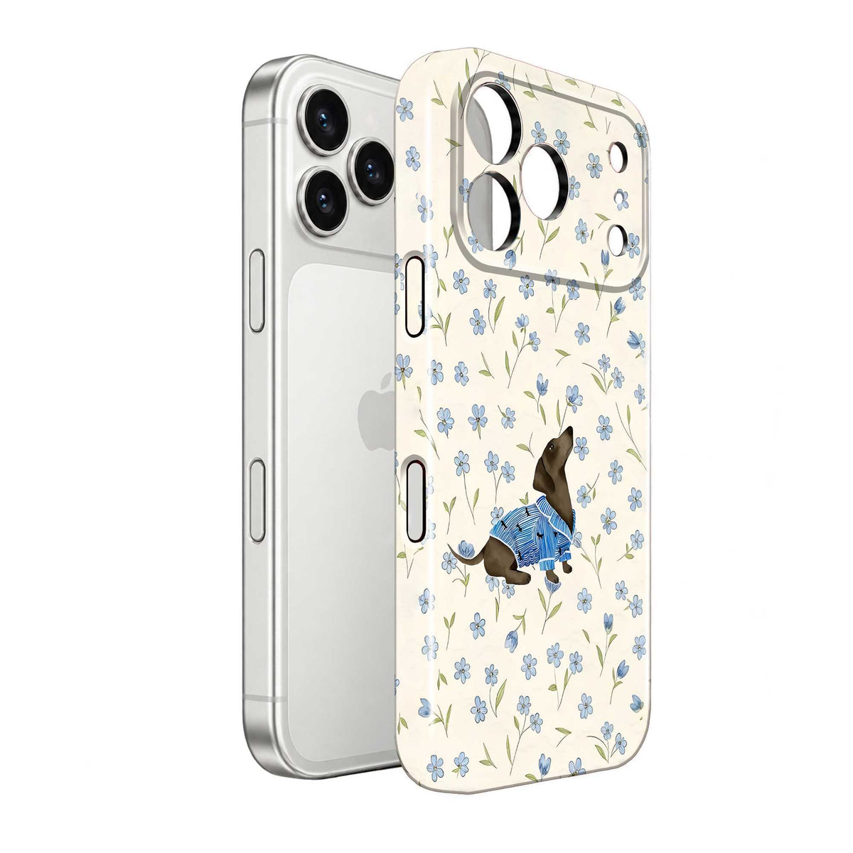 Puppy in Petals Shell Glossy Hard Case