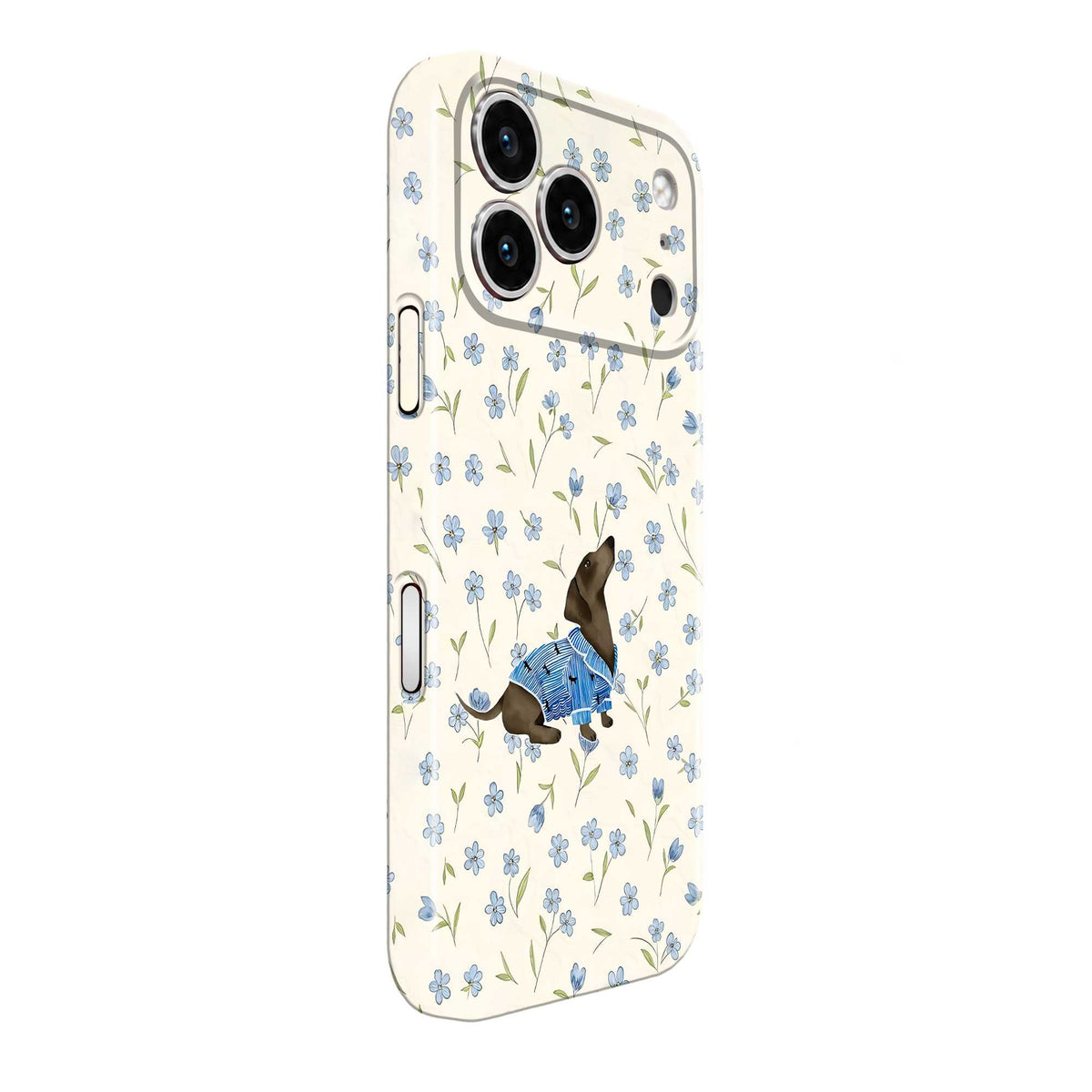 Puppy in Petals Shell Glossy Hard Case